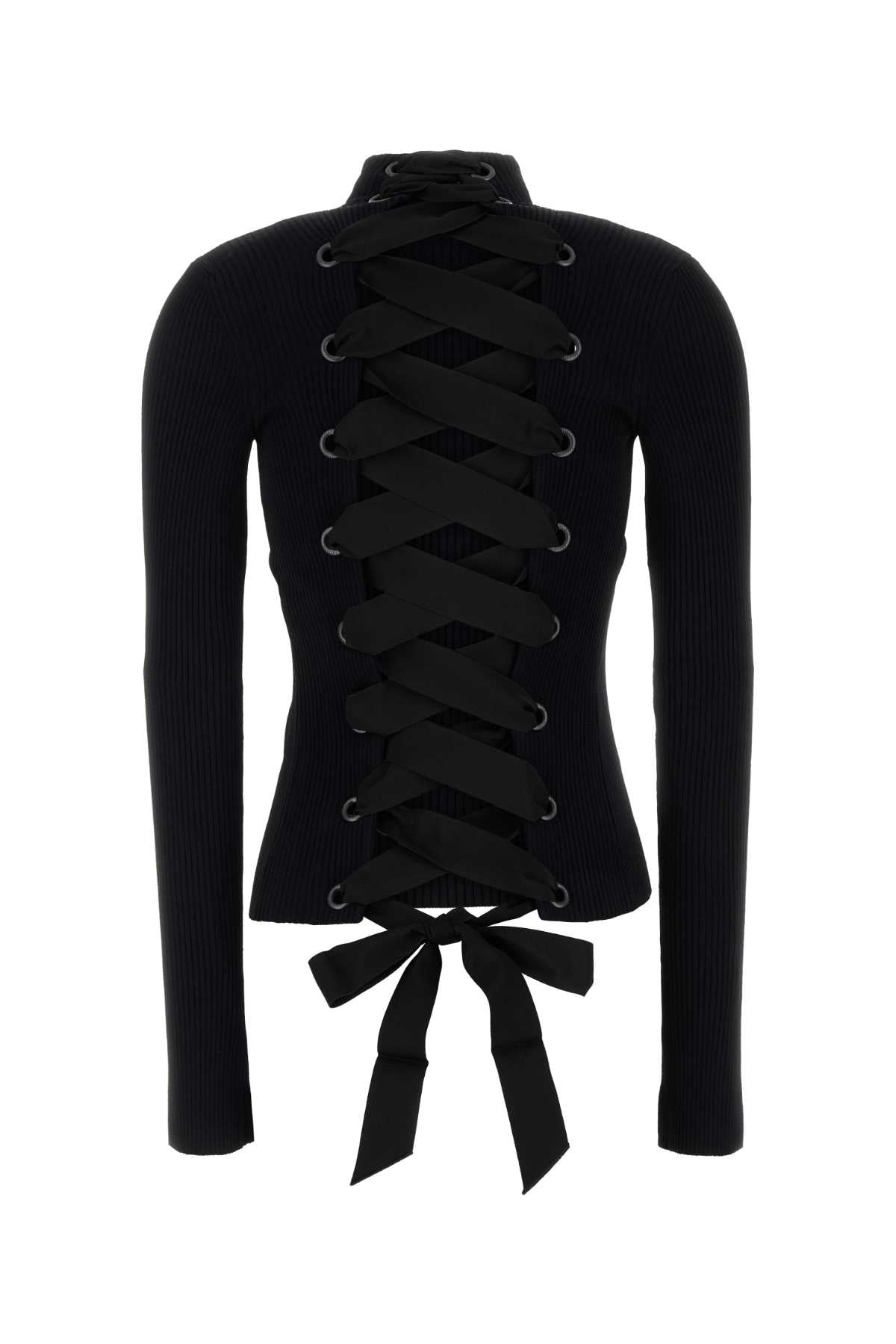 BALENCIAGA LACE TURTLENECK For Women Exterior: 65% Viscose 21% Nylon 12% Polyester 2% Elastane