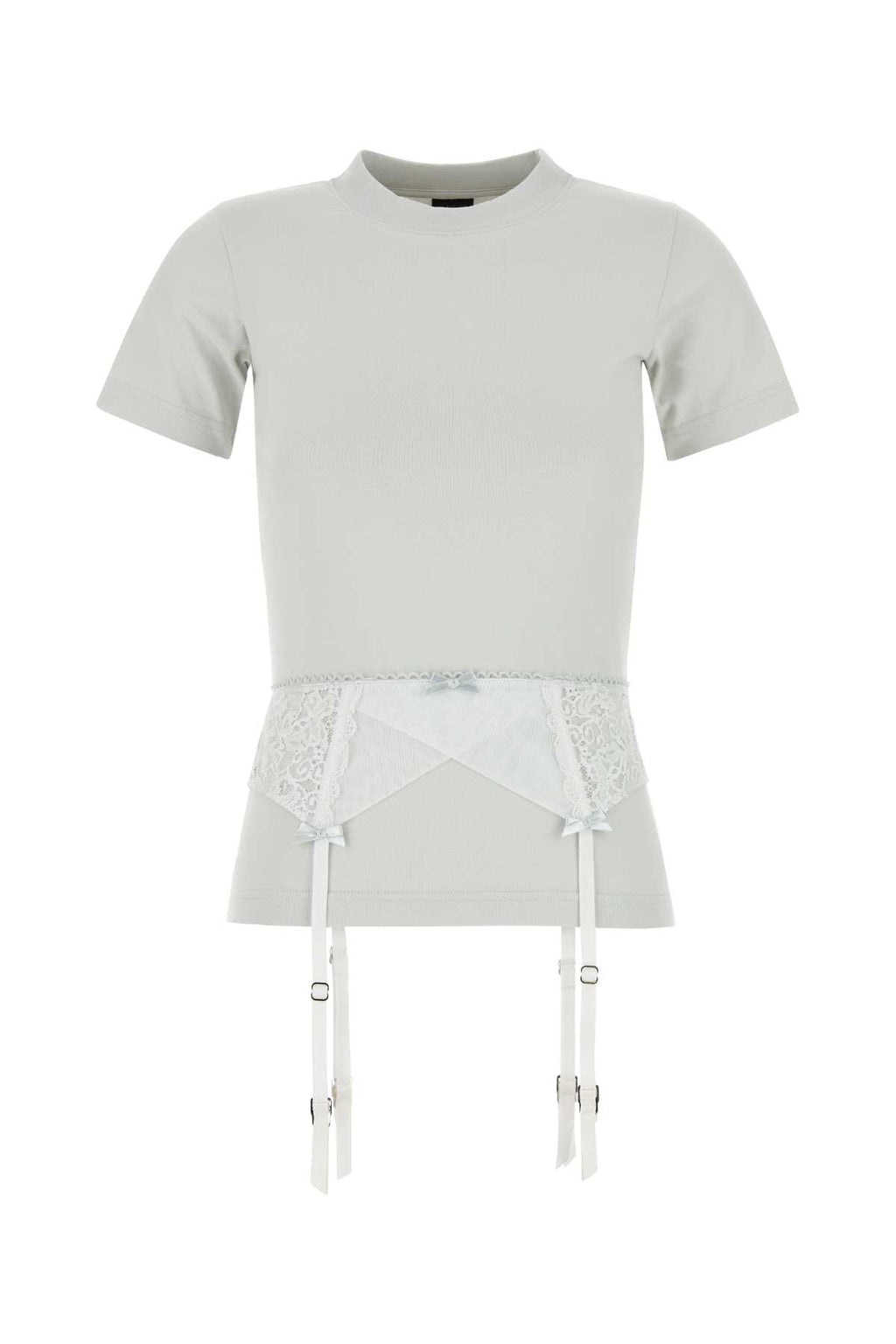 BALENCIAGA LINGERIE T-SHIRT For Women Exterior: 95% Cotton 5% Elastane