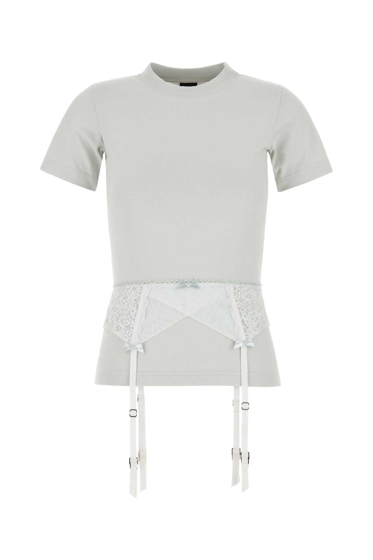 BALENCIAGA LINGERIE T-SHIRT For Women Exterior: 95% Cotton 5% Elastane