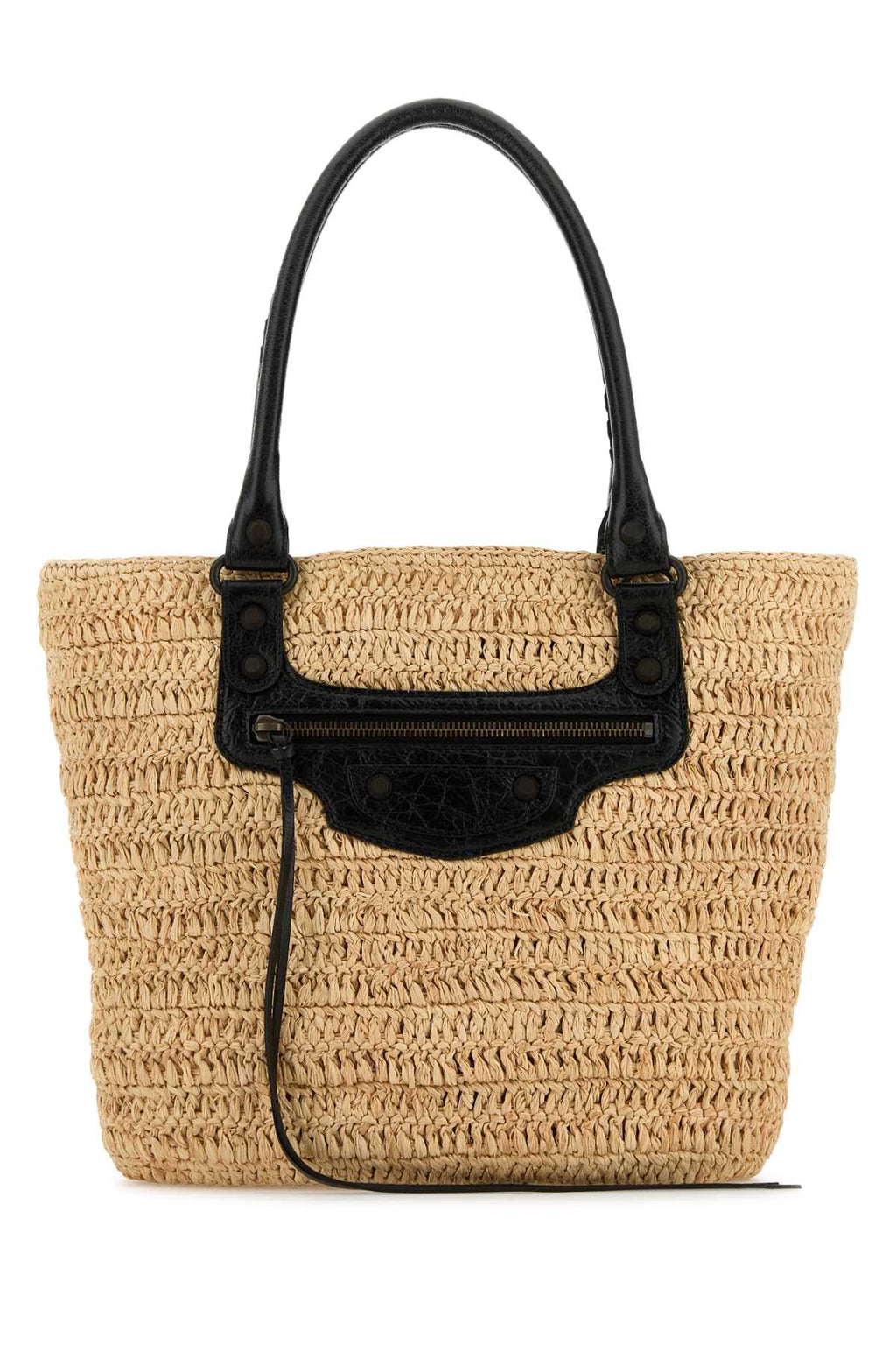 BALENCIAGA LE CITY For Women Exterior: 100% Raffia 100% Lamb Finishing: Enameled metal