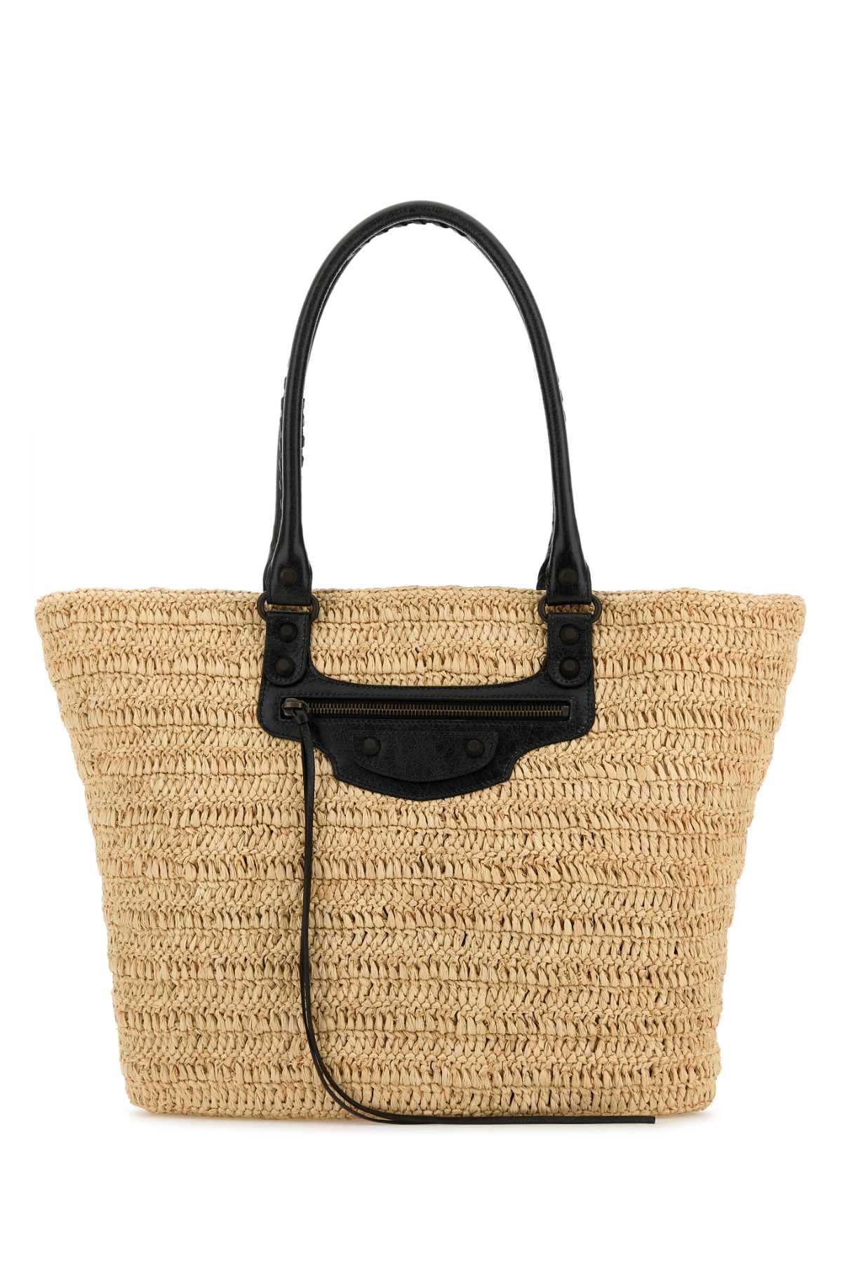 BALENCIAGA LE CITY For Women Exterior: 100% Raffia Finishing: Ruthenium