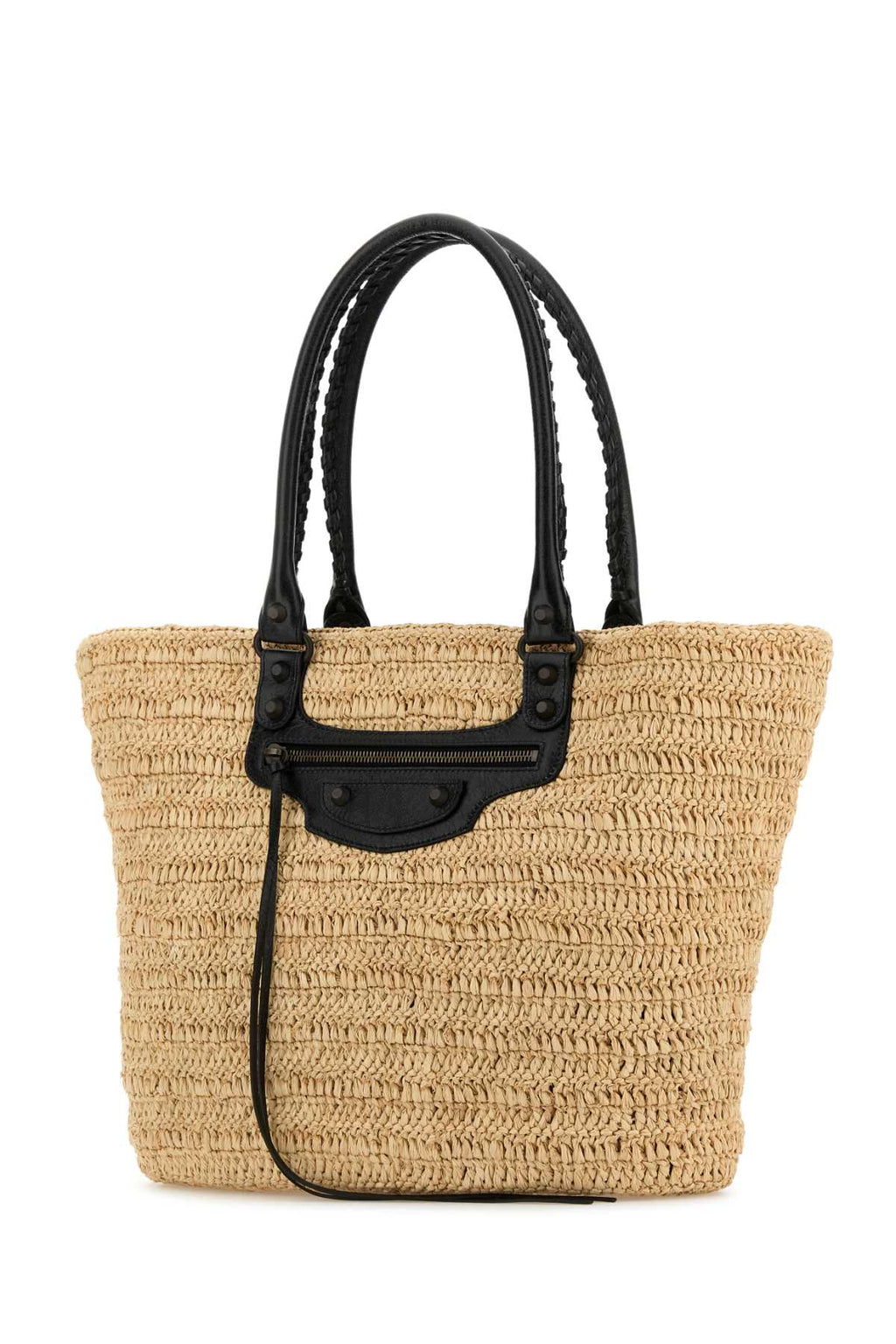 BALENCIAGA LE CITY For Women Exterior: 100% Raffia Finishing: Ruthenium