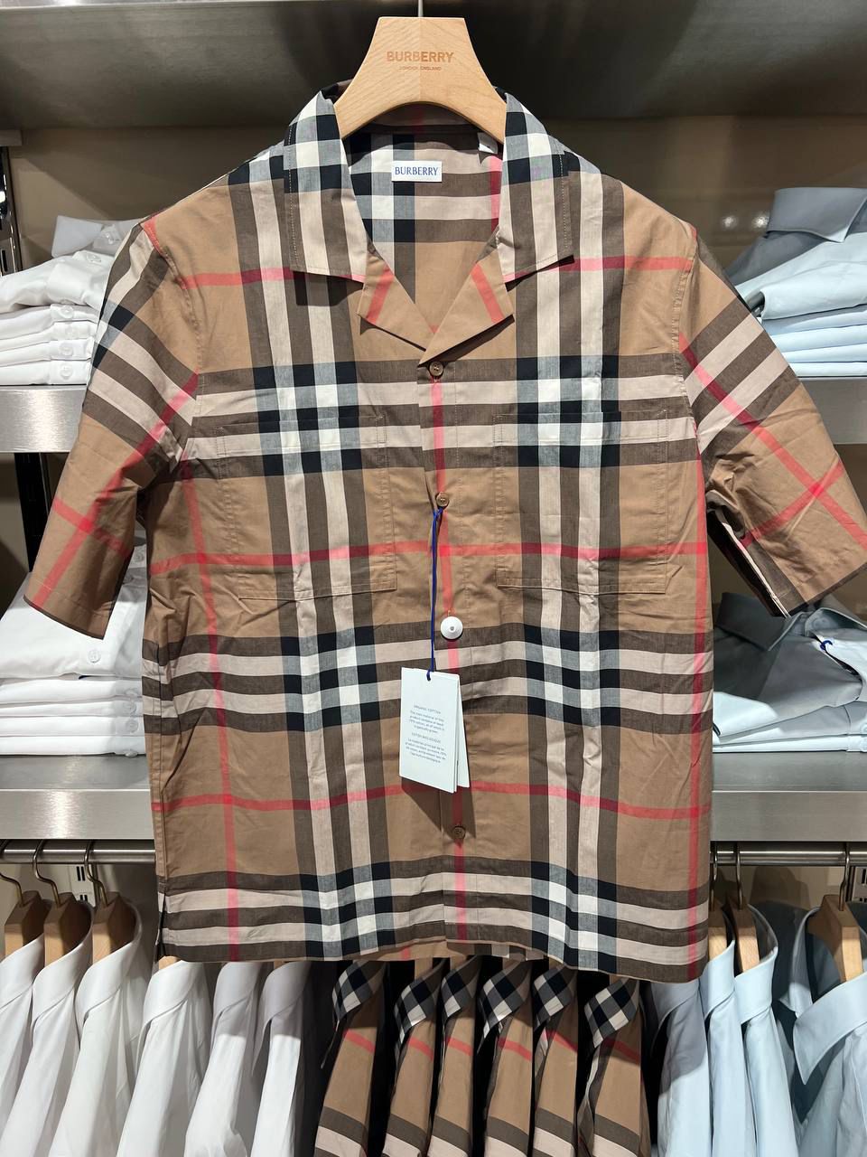 Check Cotton Short-sleeve Shirt