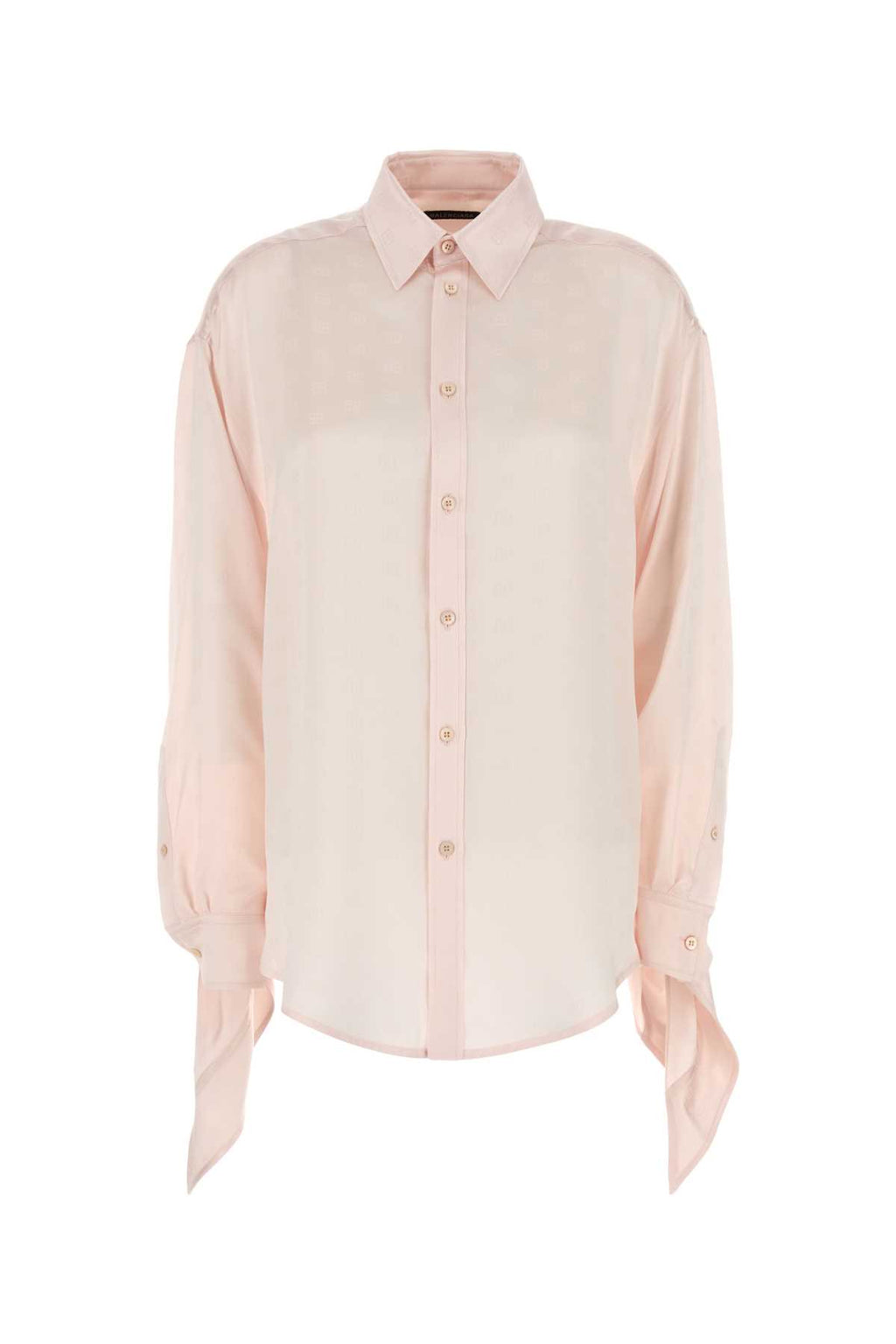 BALENCIAGA Knotted Cuff Blouse For Women Exterior: 100% Silk