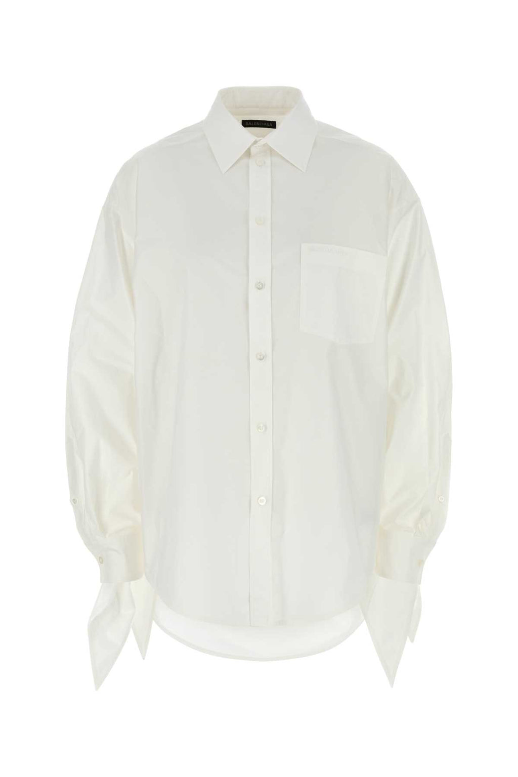 BALENCIAGA KNOTTED CUFF BLOUSE For Women Exterior: 100% Cotton
