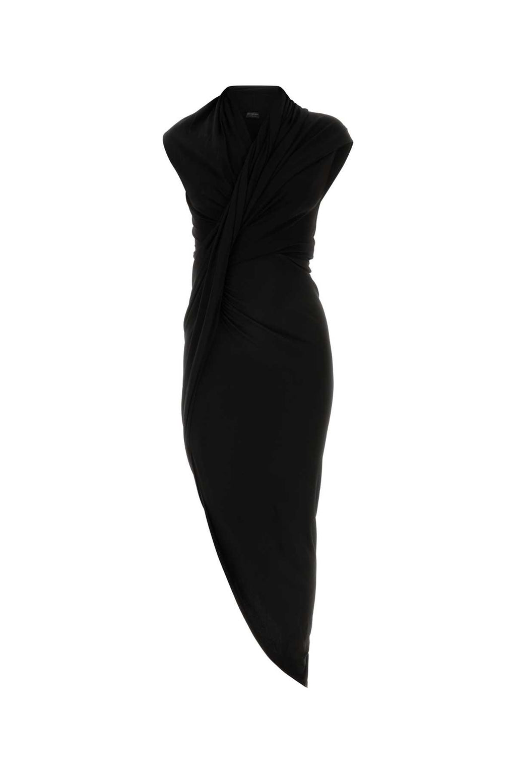 BALENCIAGA DRAPED DRESS For Women Exterior: 92% Viscose 8% Elastane