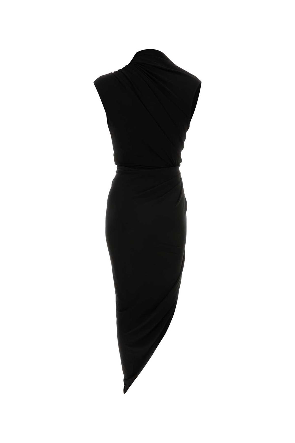 BALENCIAGA DRAPED DRESS For Women Exterior: 92% Viscose 8% Elastane