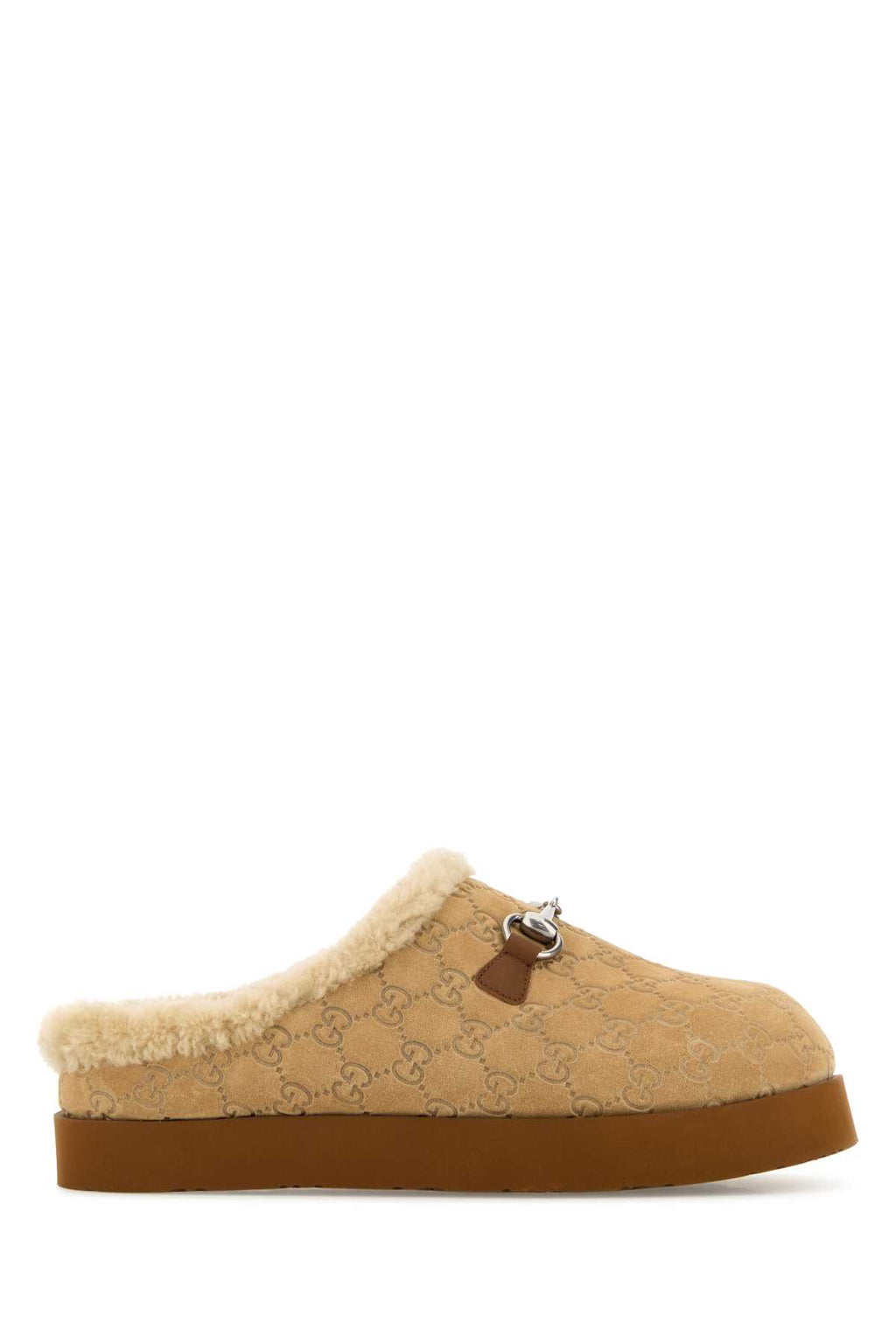 GUCCI M RHEIN MULE SUEDE+ WOOL RS For Men Exterior: 100% Suede Interior:100% Wool Sole: Rubber