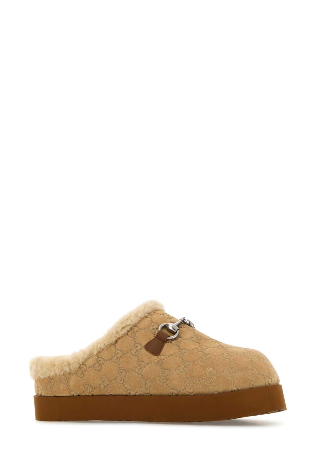 GUCCI M RHEIN MULE SUEDE+ WOOL RS For Men Exterior: 100% Suede Interior:100% Wool Sole: Rubber