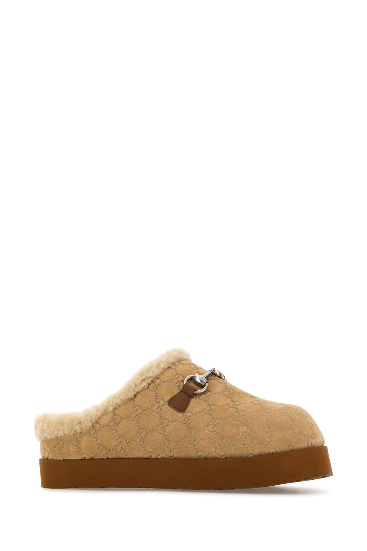 GUCCI M RHEIN MULE SUEDE+ WOOL RS For Men Exterior: 100% Suede Interior:100% Wool Sole: Rubber