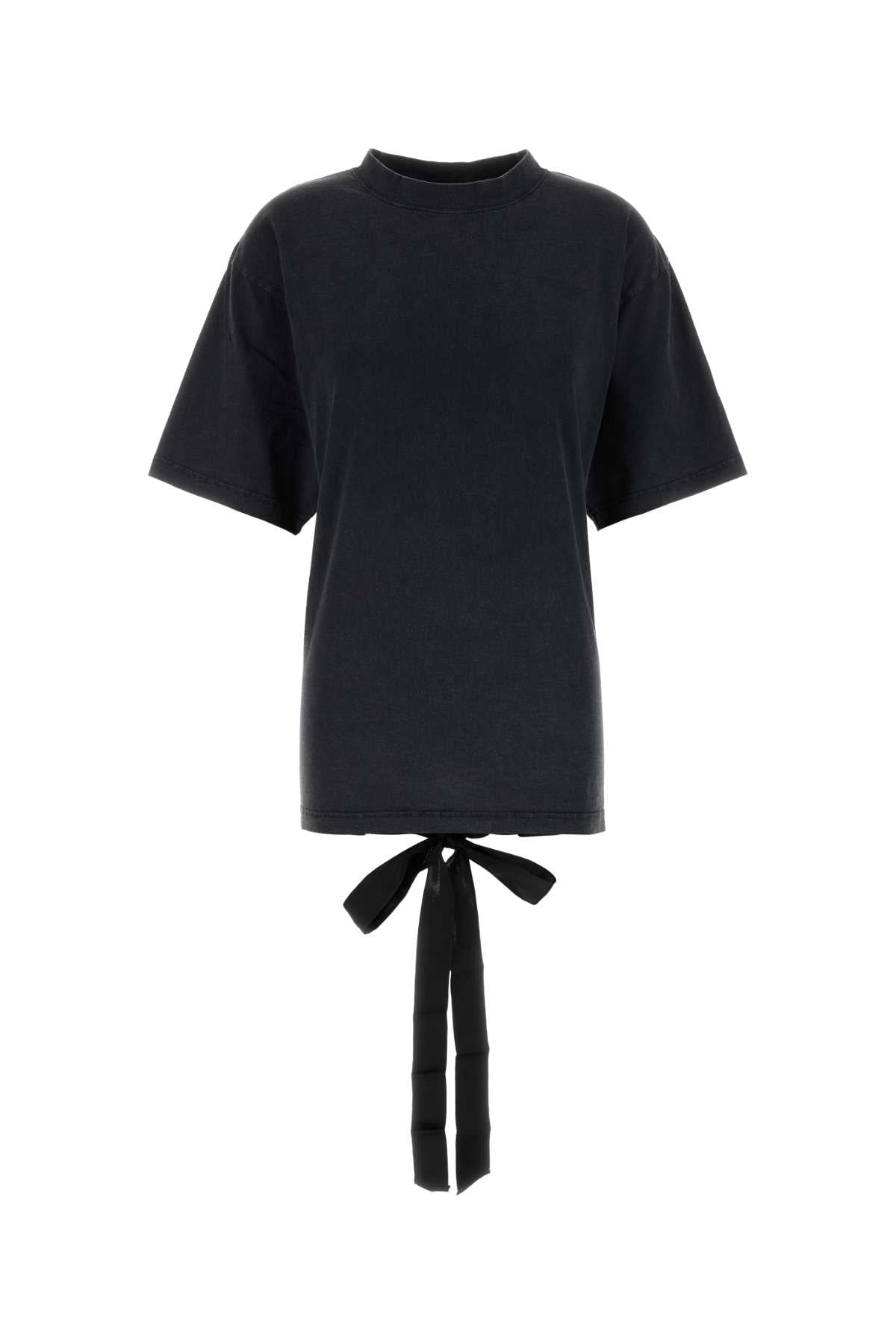 BALENCIAGA LACE-UP T-SHIRT For Women Exterior: 100% Cotton
