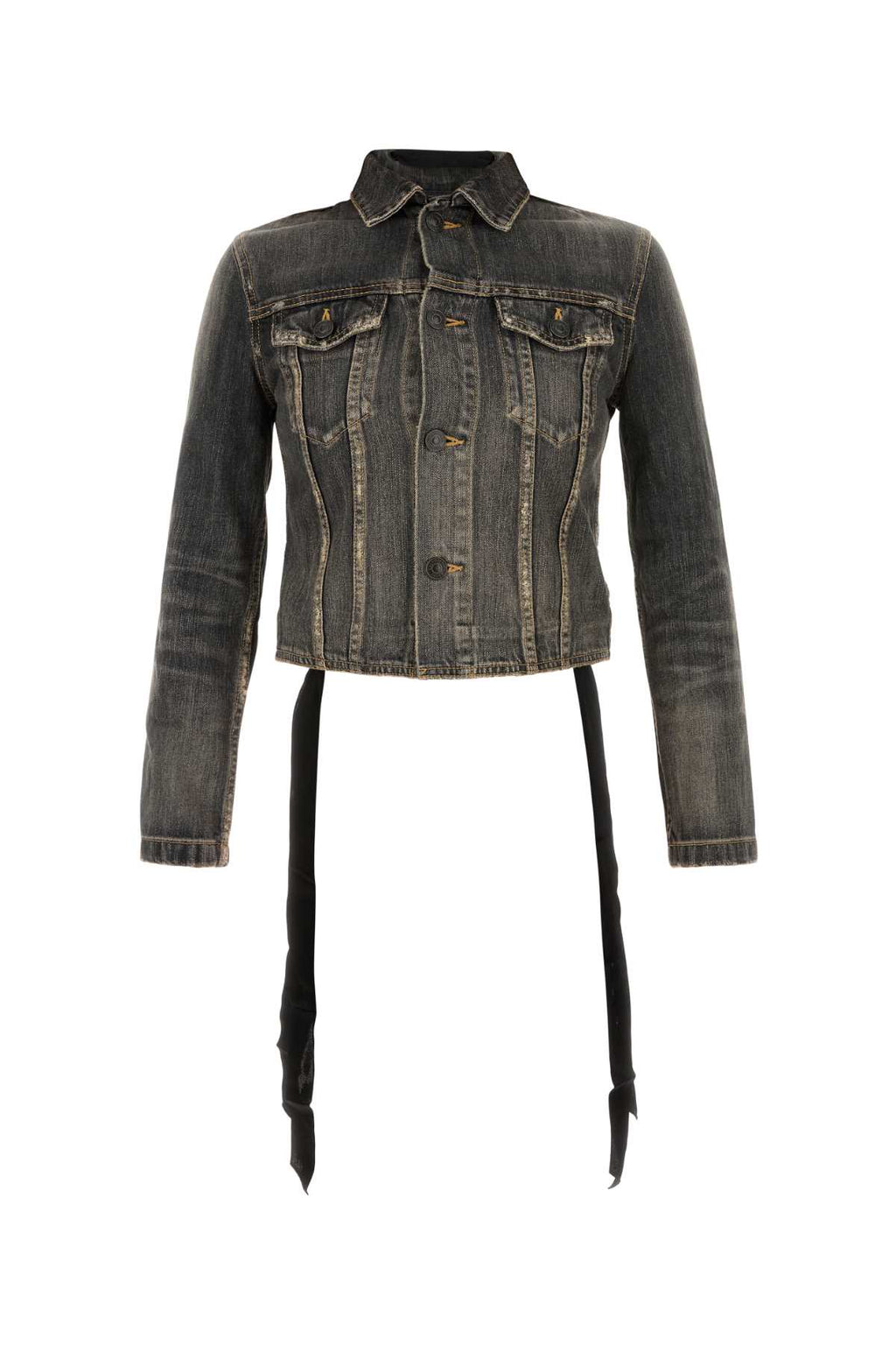 BALENCIAGA LACE-UP JACKET For Women Exterior: 100% Cotton