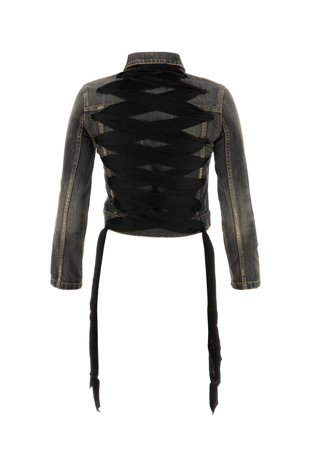 BALENCIAGA LACE-UP JACKET For Women Exterior: 100% Cotton