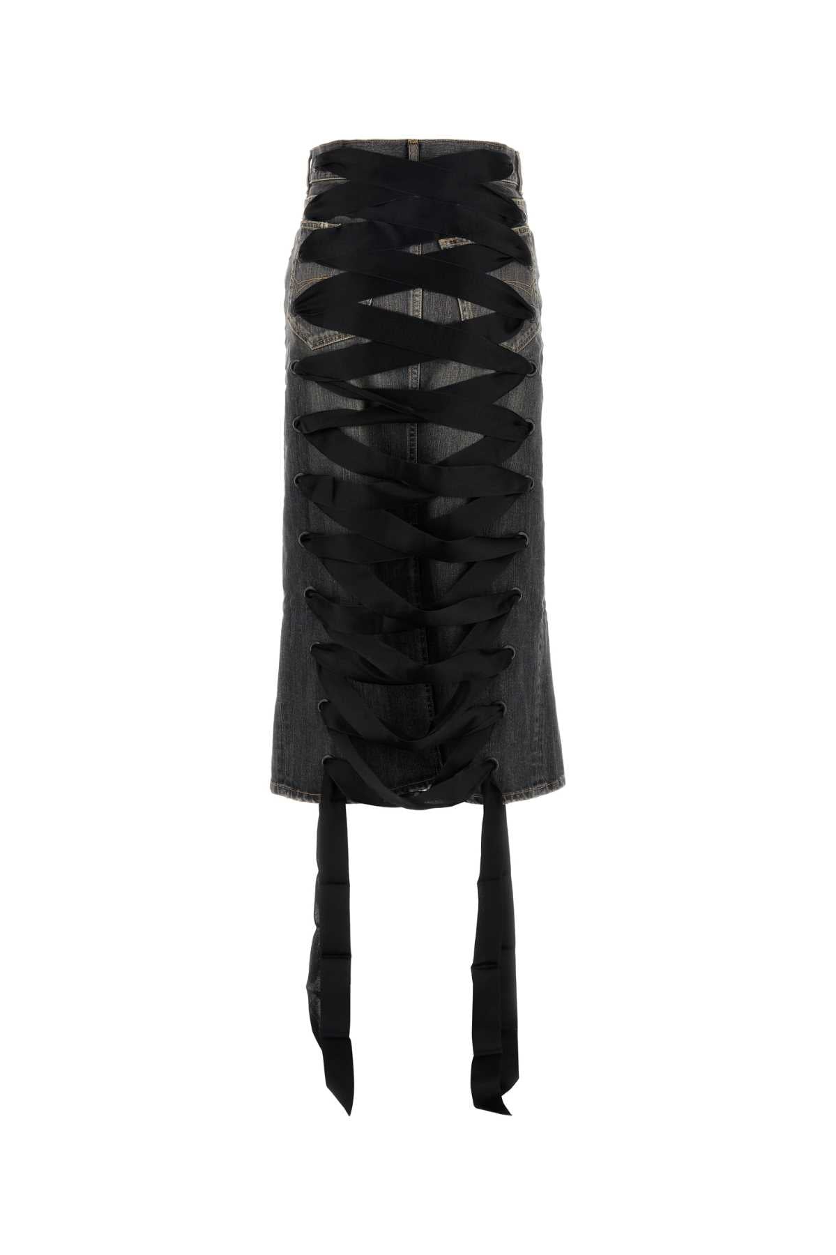 BALENCIAGA LACE- UP SKIRT For Women Exterior: 100% Cotton