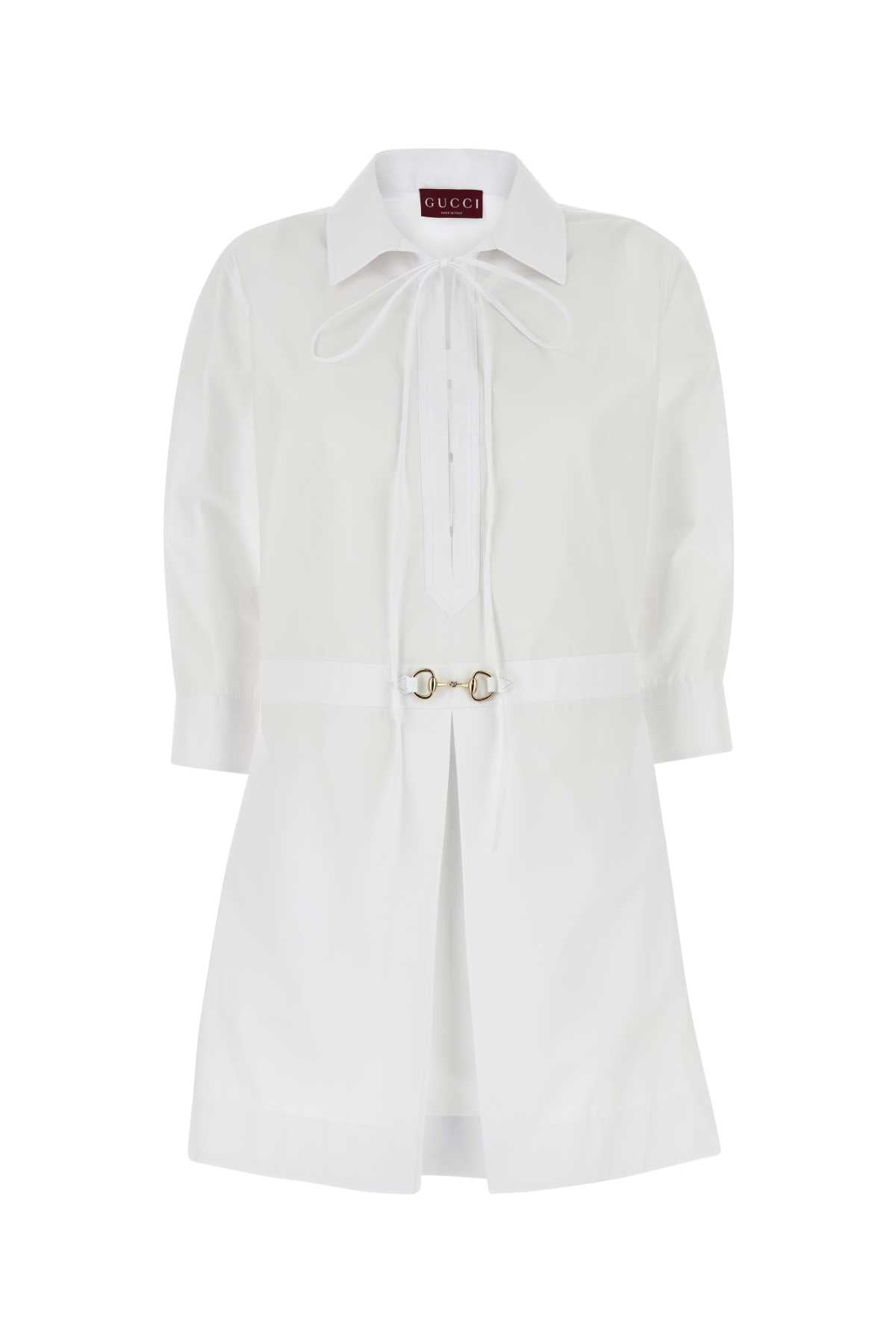 GUCCI DRS CTN POPELINE W/HORSEBIT_3 For Women Exterior: 100% Cotton