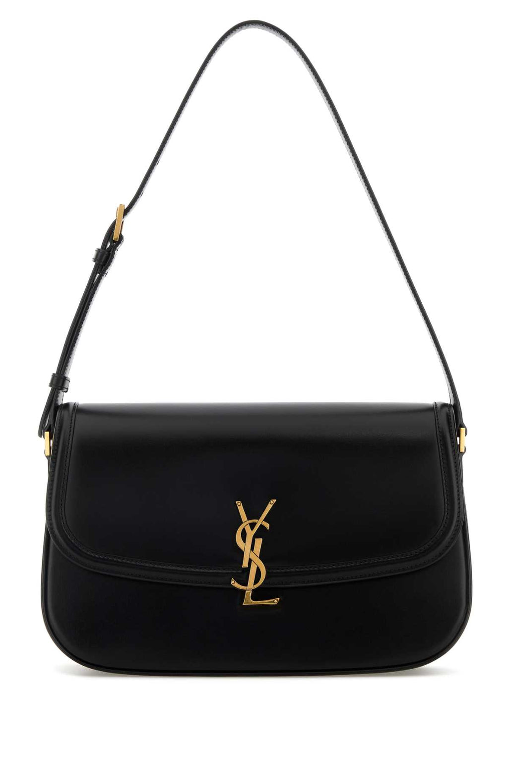 SAINT LAURENT YSL BO MNG L SOLF For Women Exterior: 100% Leather Lining: 100% Suede Finishing: Antiqued golden metal