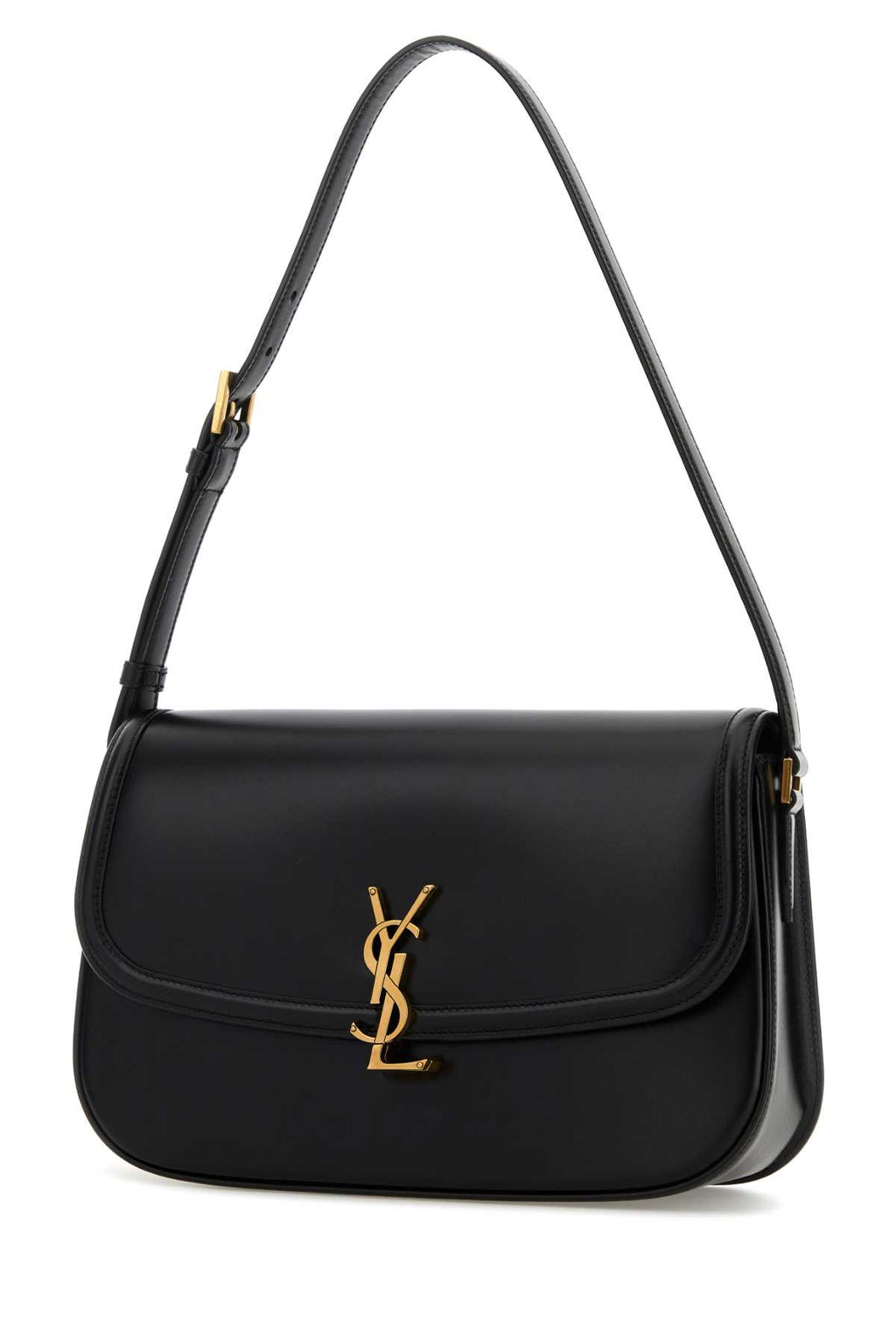 SAINT LAURENT YSL BO MNG L SOLF For Women Exterior: 100% Leather Lining: 100% Suede Finishing: Antiqued golden metal