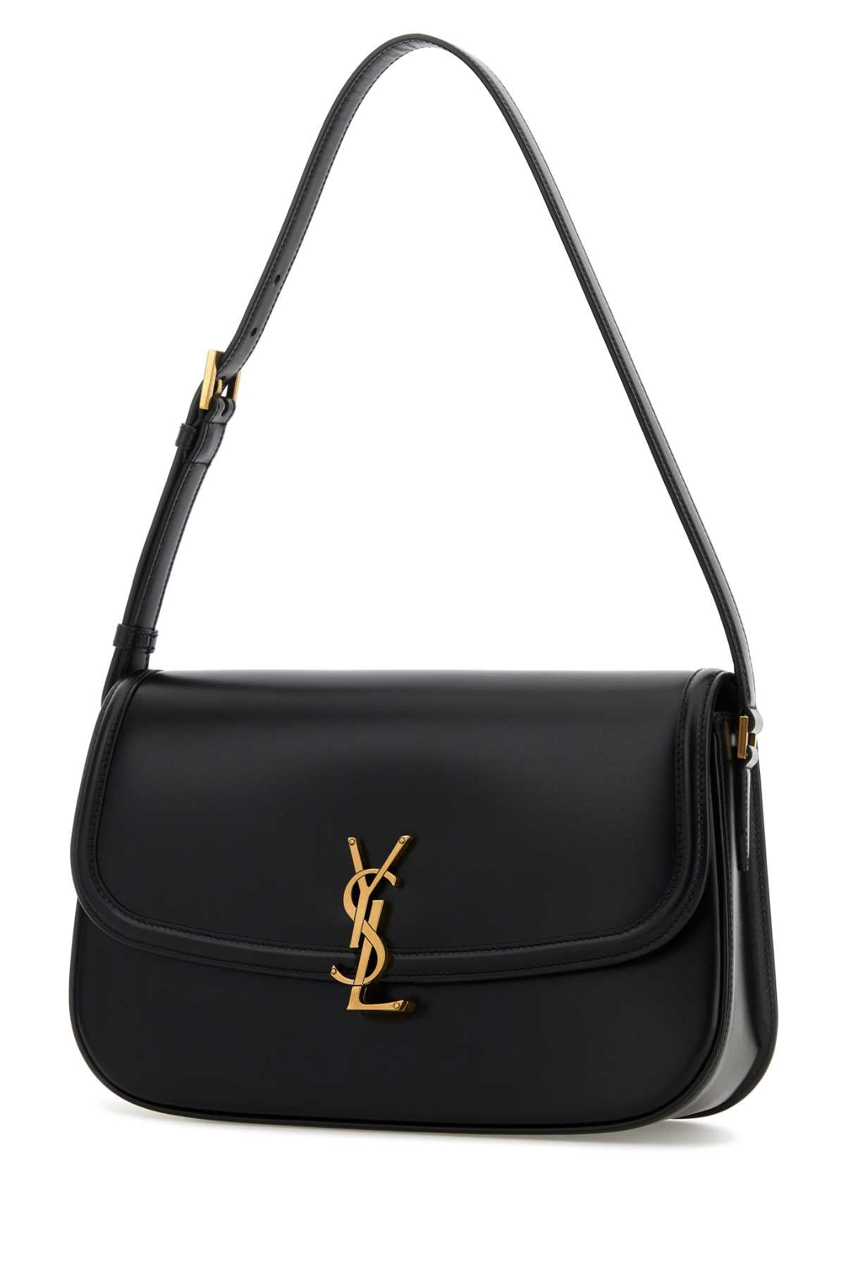 SAINT LAURENT YSL BO MNG L SOLF For Women Exterior: 100% Leather Lining: 100% Suede Finishing: Antiqued golden metal