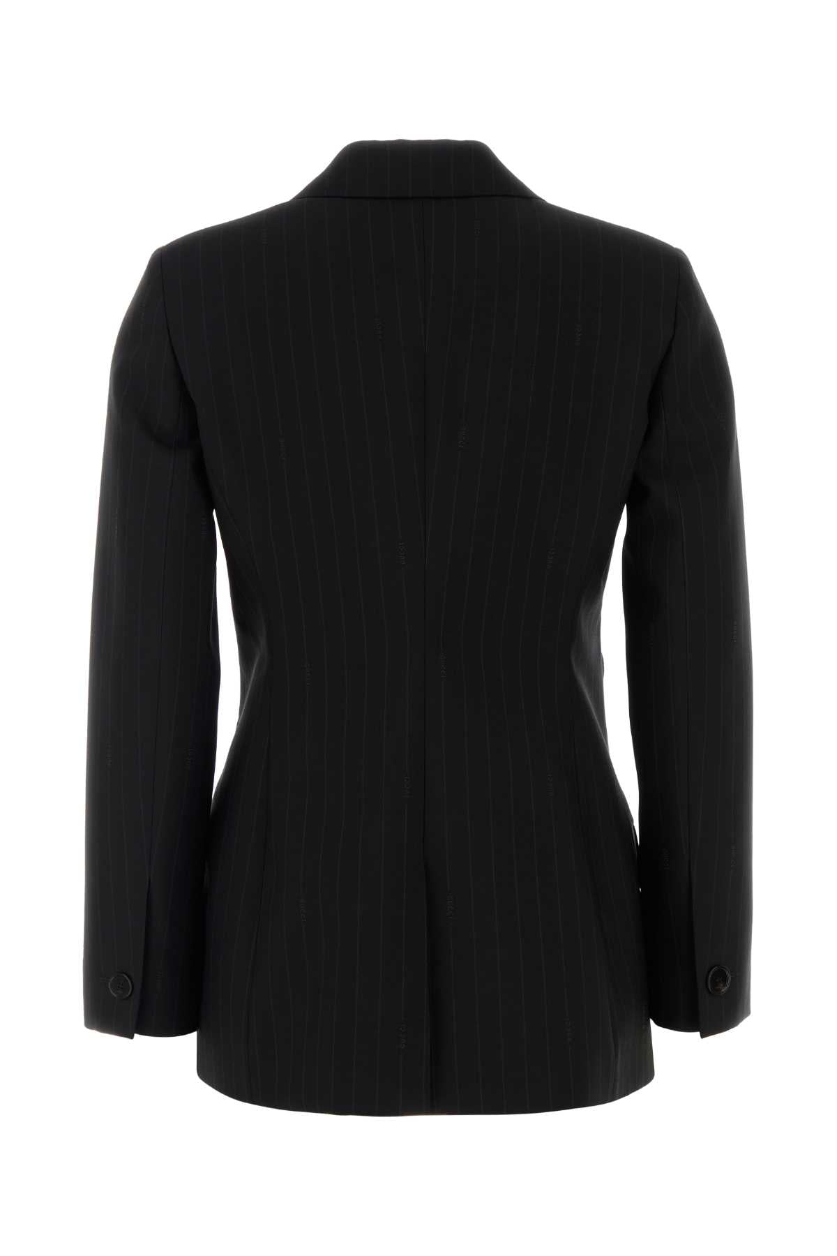 GUCCI JACKET GUCCI STRIPE WOOL W/HOR For Women T 100% WOOLDOMESTIC BUFFALO