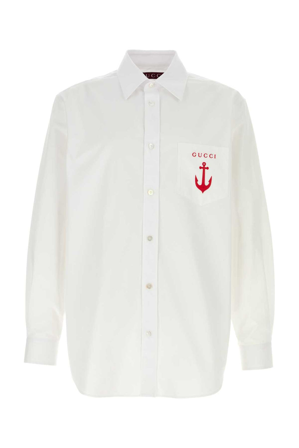 GUCCI EASY SHIRT HEAVY COTTON POPELI For Men T 100% COTTONmother pearl