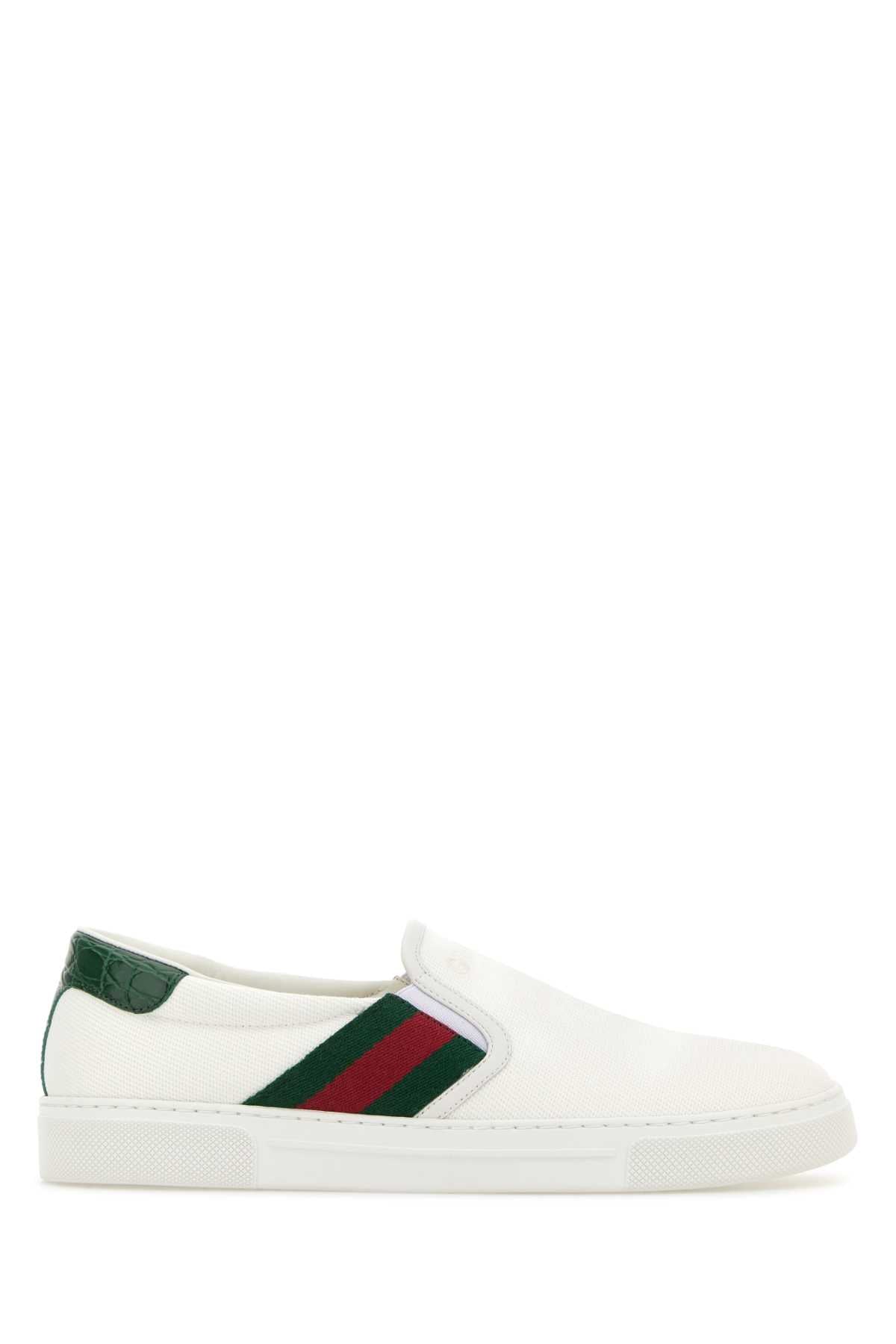 GUCCI M G ACE SLIP-ON SNKR CANVAS For Men Exterior: 100% Fabric Interior: 100% Leather Sole: Rubber