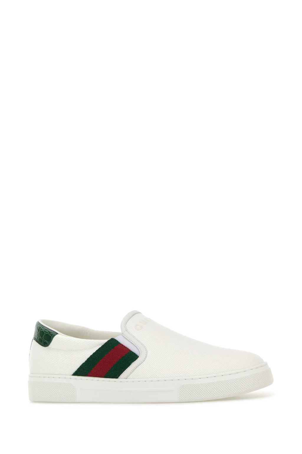 GUCCI M G ACE SLIP-ON SNKR CANVAS For Men Exterior: 100% Fabric Interior: 100% Leather Sole: Rubber