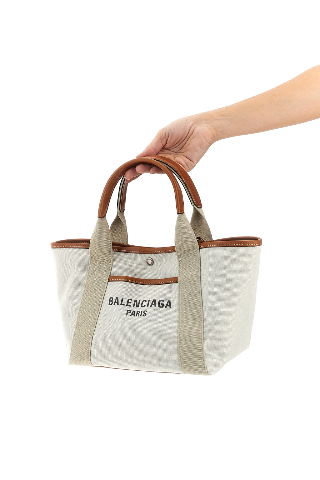 BALENCIAGA Small 'Biarritz' shopping bag For Women 80% leather, 20% cotton
