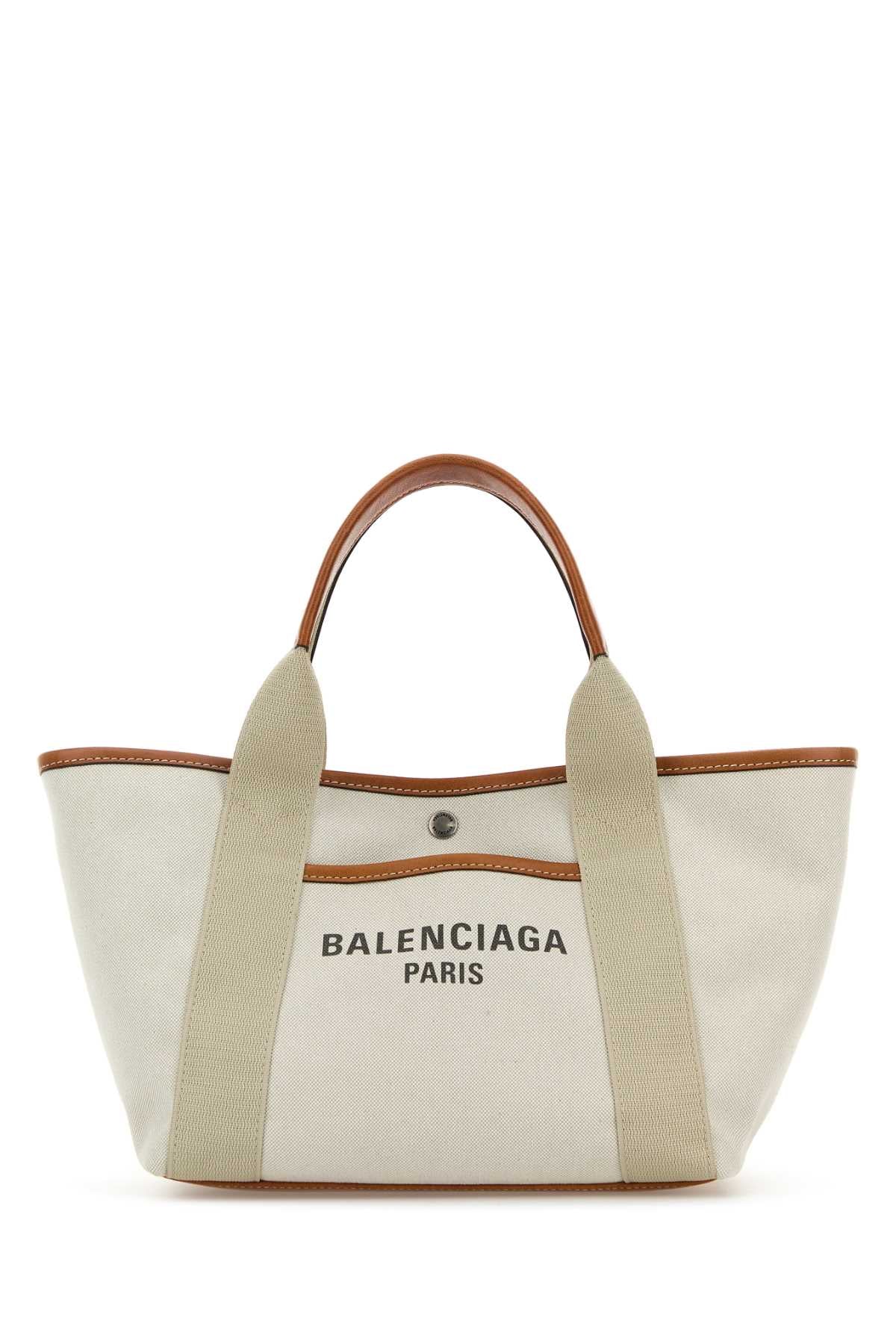 BALENCIAGA BIARRITZ TOTE S For Women Exterior: 100% Cotton Lining: 100% Cotton Finishing: Silver metal