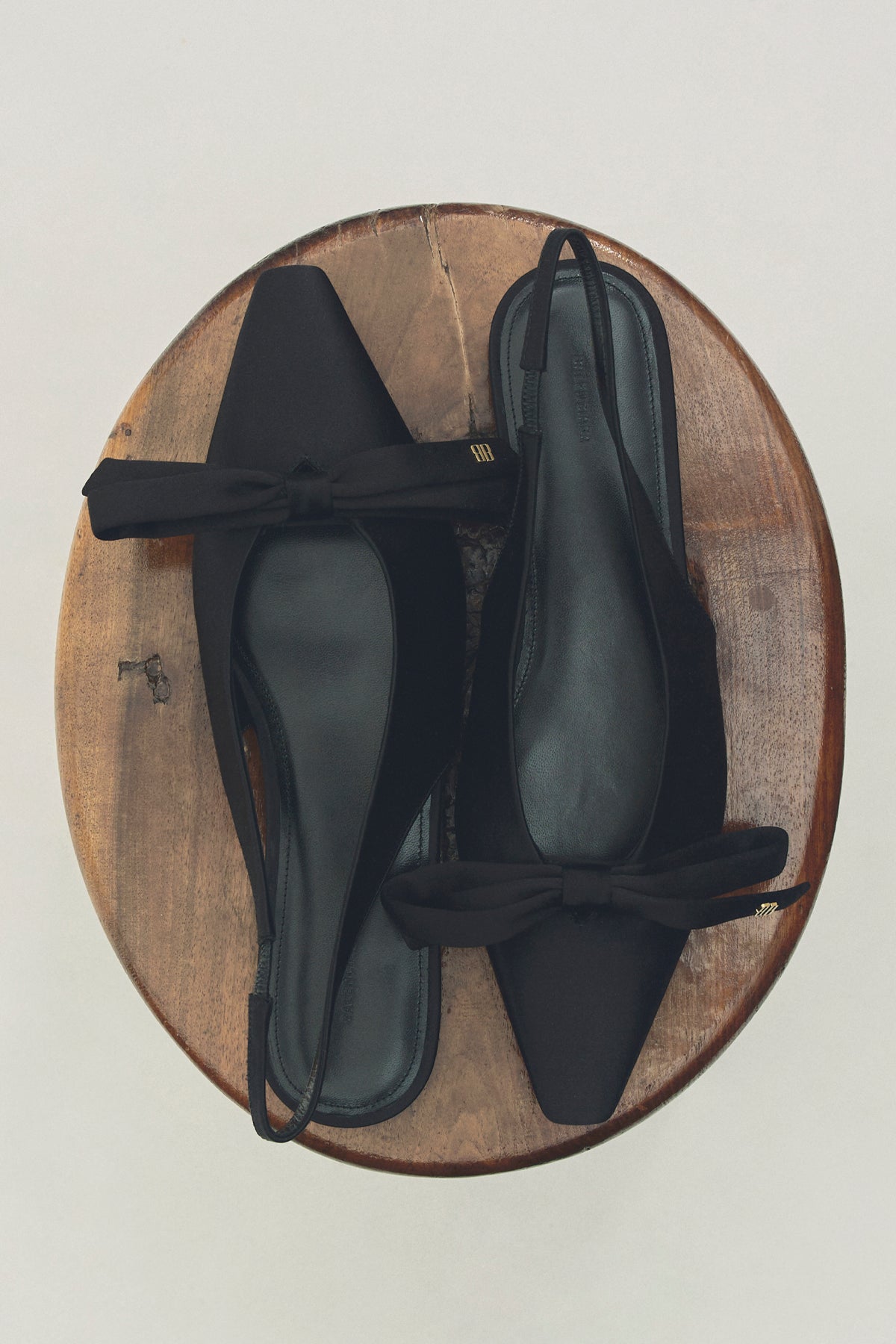 BALENCIAGA 'Nano Bow Sling' slingback For Women 72% viscose, 28% silk