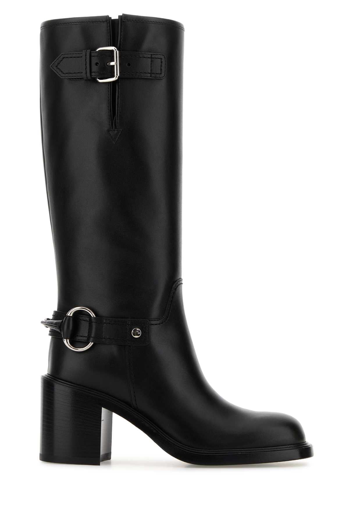 GUCCI W MYLA 70 BOOT LTH W/HB For Women Exterior: 100% Leather Interior: 100% Leather Sole: Rubber