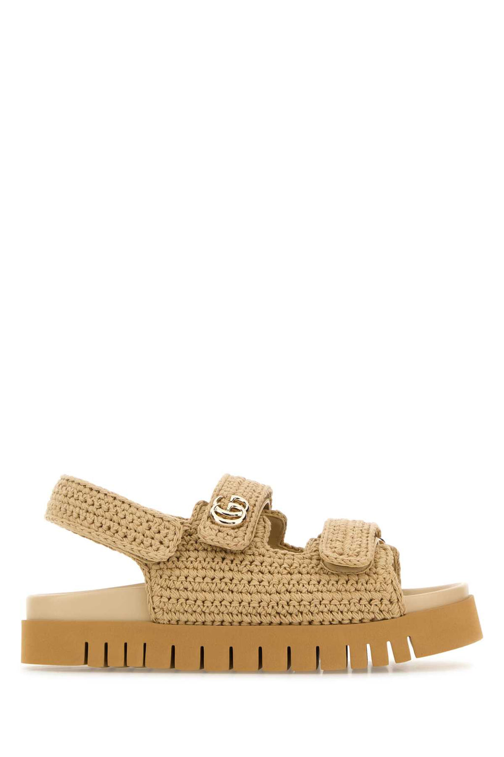 GUCCI WNEWMARMONTGG SNDL CRCHET W/GG For Women Exterior: 100% Fabric Interior: 100% Leather Sole: Rubber