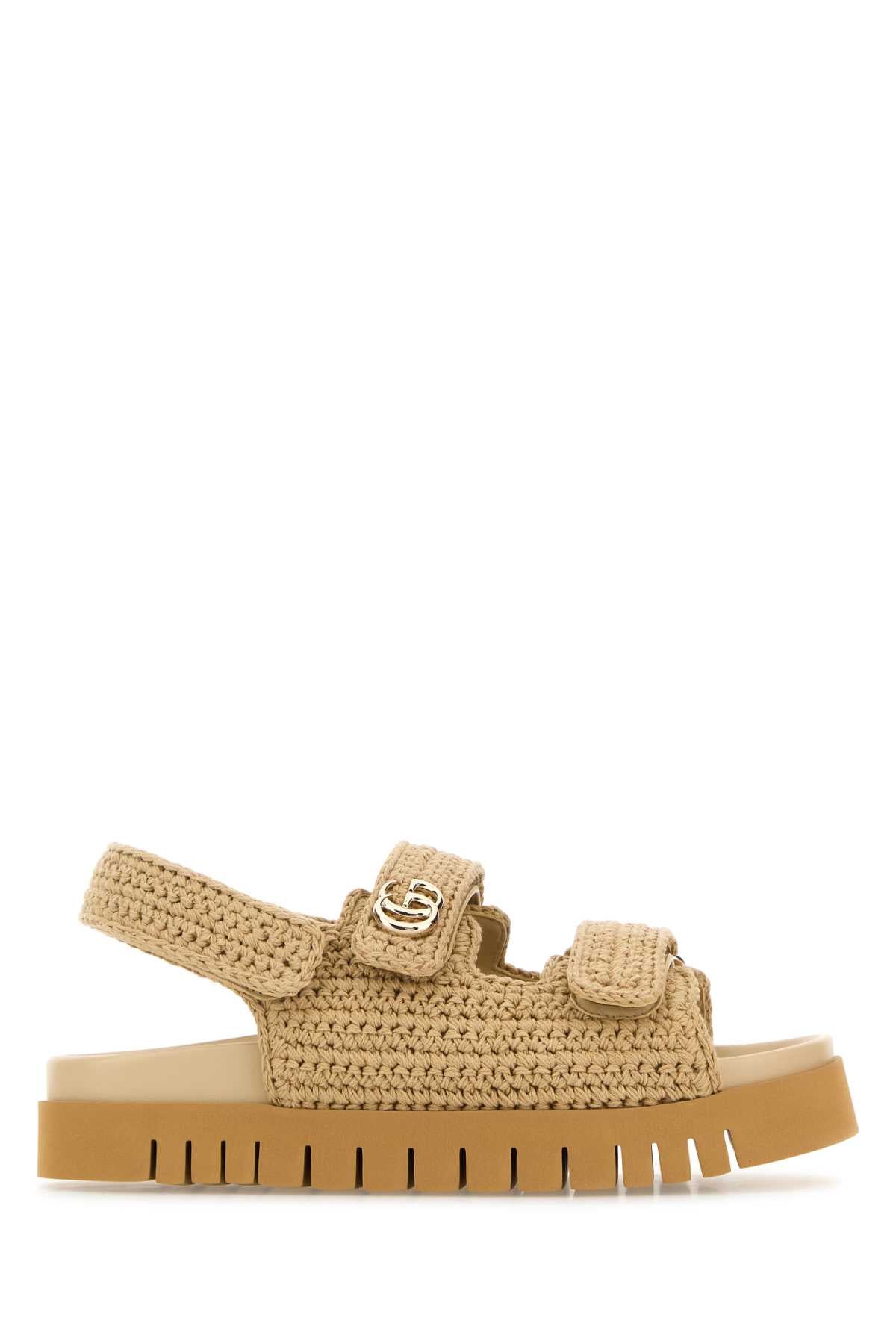 GUCCI WNEWMARMONTGG SNDL CRCHET W/GG For Women Exterior: 100% Fabric Interior: 100% Leather Sole: Rubber