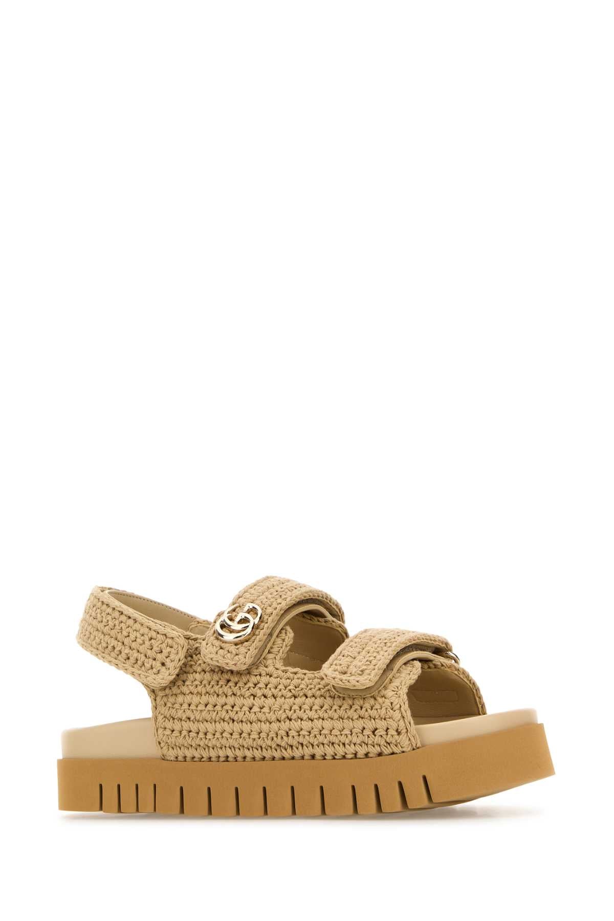 GUCCI WNEWMARMONTGG SNDL CRCHET W/GG For Women Exterior: 100% Fabric Interior: 100% Leather Sole: Rubber