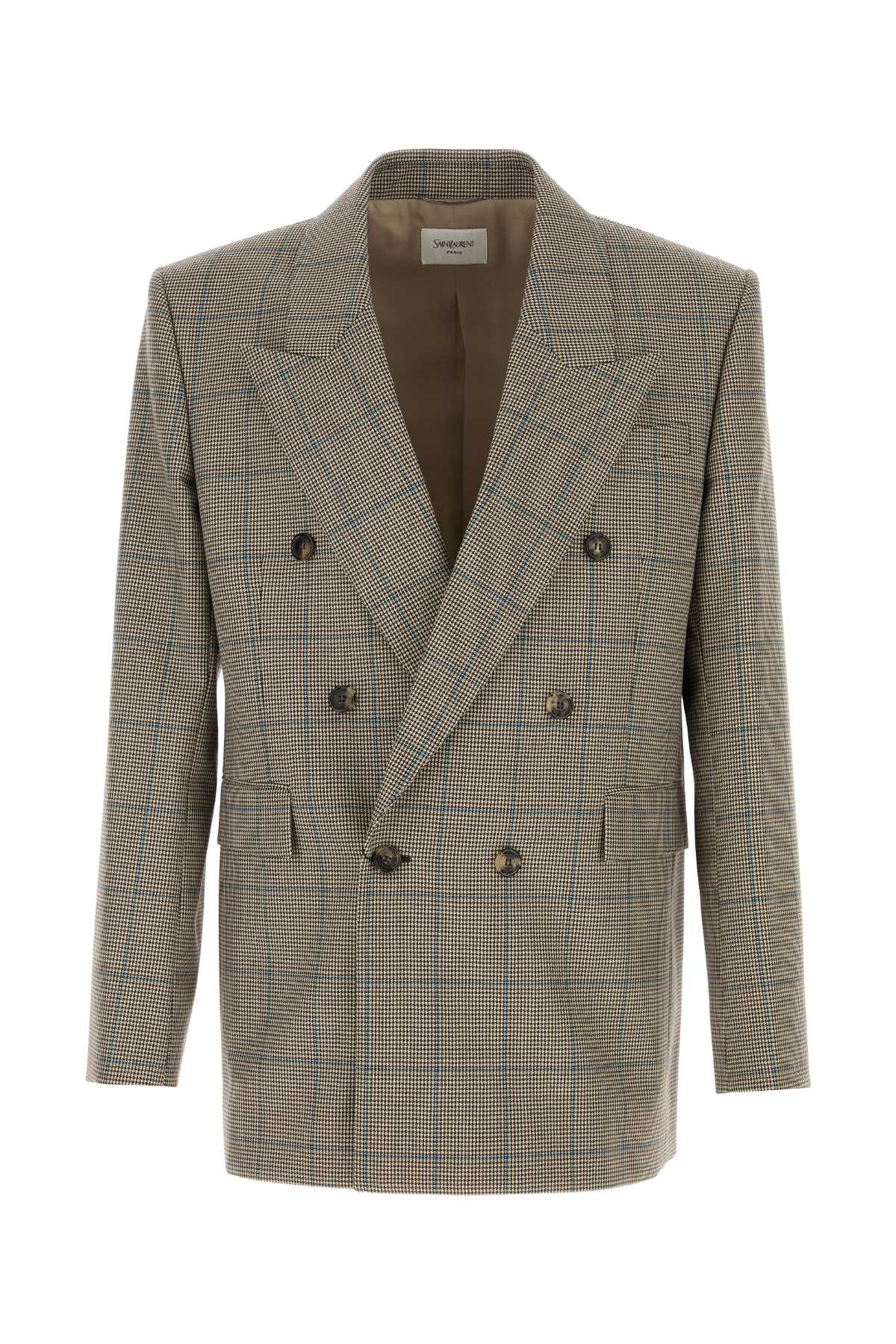 SAINT LAURENT VESTE DOUBLE CROISUR For Men Exterior: 100% Wool Lining: 100% Silk