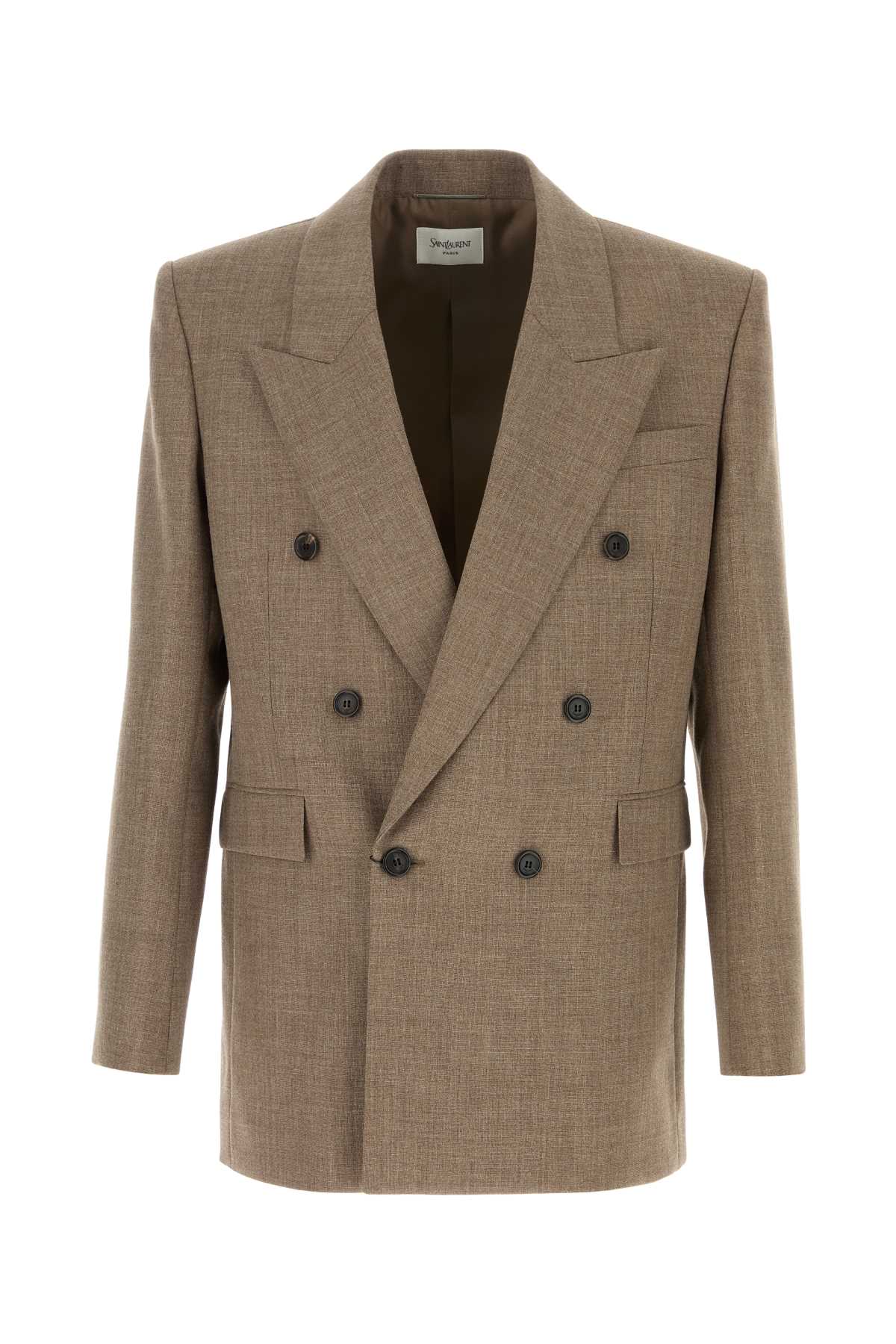 SAINT LAURENT VESTE DOUBLE CROISUR For Men Exterior: 100% Wool Lining: 100% Silk