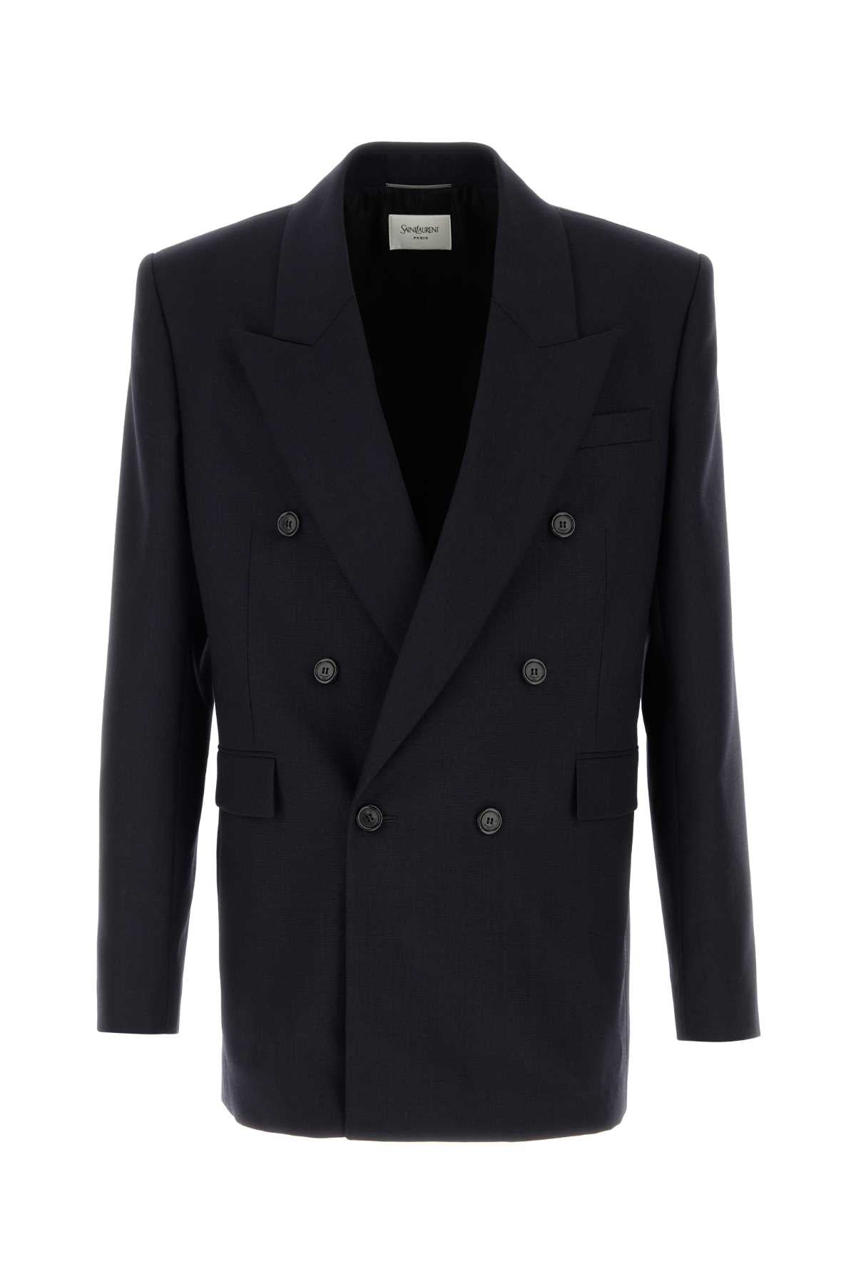 SAINT LAURENT VESTE DOUBLE CROISUR For Men Exterior: 100% Wool Lining: 100% Silk
