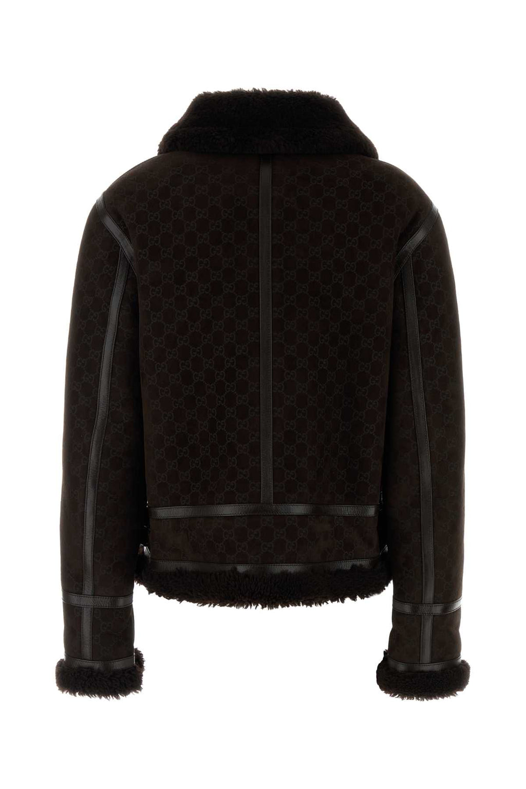 GUCCI BIKER GG LEATHR & SHEARLING_65 For Women Exterior: 100% Lamb