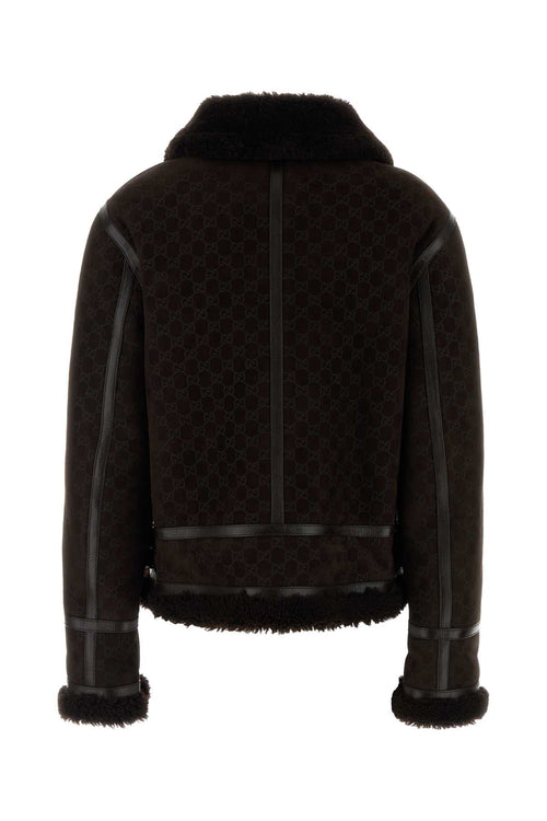 GUCCI BIKER GG LEATHR & SHEARLING_65 For Women Exterior: 100% Lamb