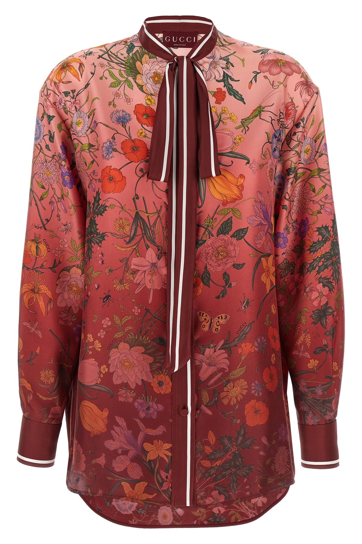 GUCCI 'Gucci Flora' print shirt For Women 100% silk