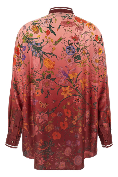 GUCCI 'Gucci Flora' print shirt For Women 100% silk