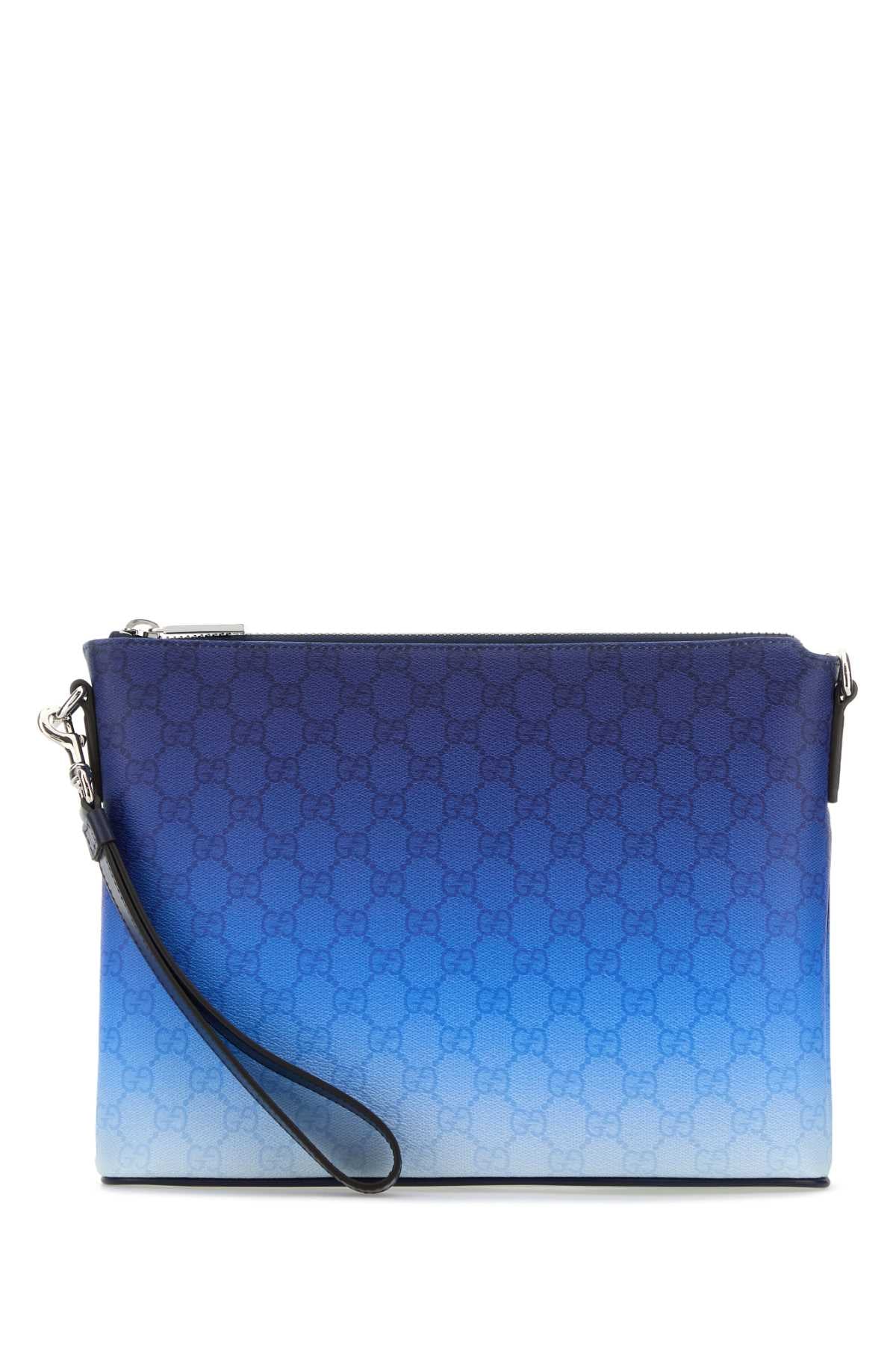 GUCCI POUCH GG ICON MIX.COL/LION TR/ For Men Exterior: 100% Fabric Lining: 100% Fabric Finishing: Silver metal