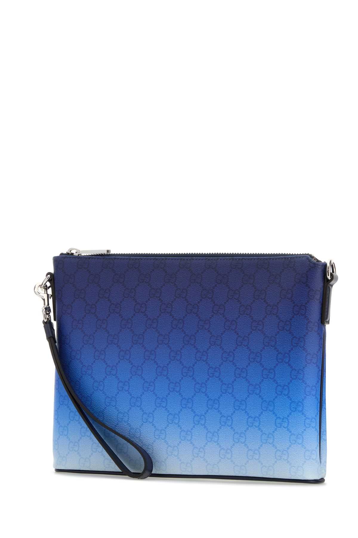 GUCCI POUCH GG ICON MIX.COL/LION TR/ For Men Exterior: 100% Fabric Lining: 100% Fabric Finishing: Silver metal