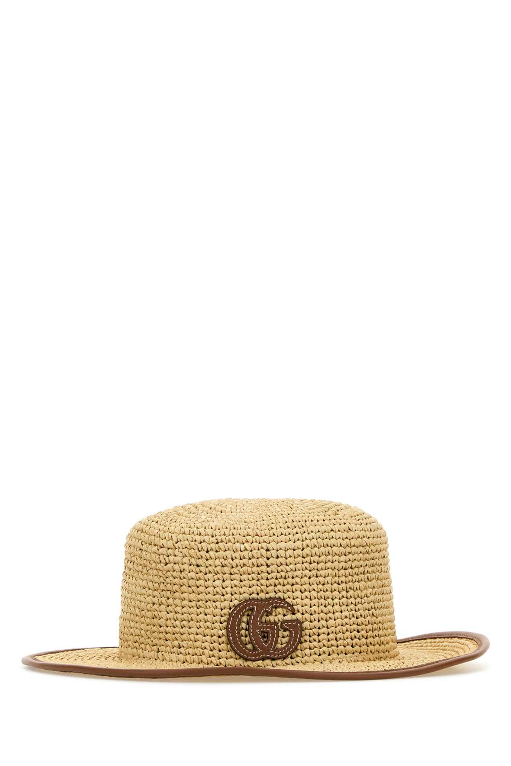 GUCCI HAT W MINDI RAFIA+NAPPA ARIEL For Women Exterior: 100% Cellulosic fiber