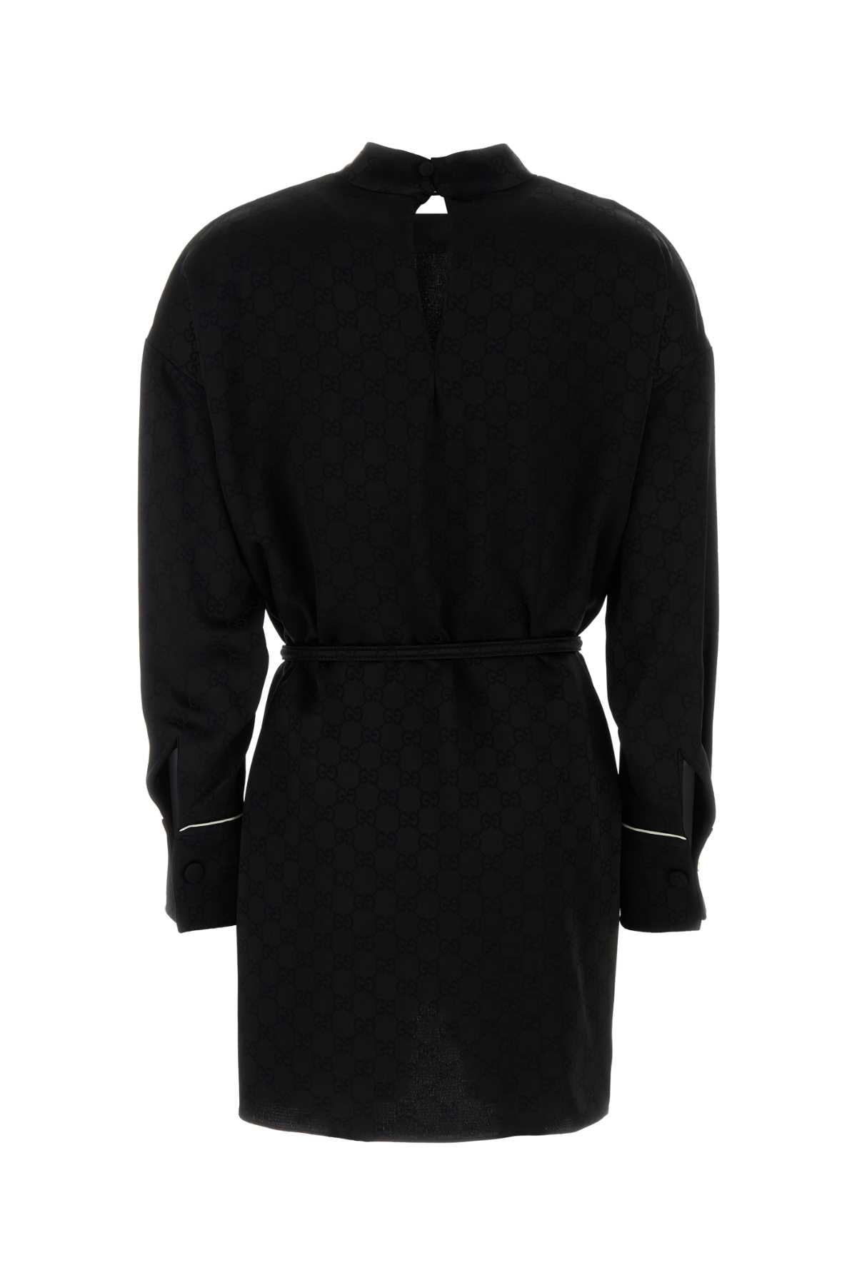 GUCCI DRS HAMMERED GG SATIN W/GG BLT For Women Exterior: 55% Viscose 45% Acetate