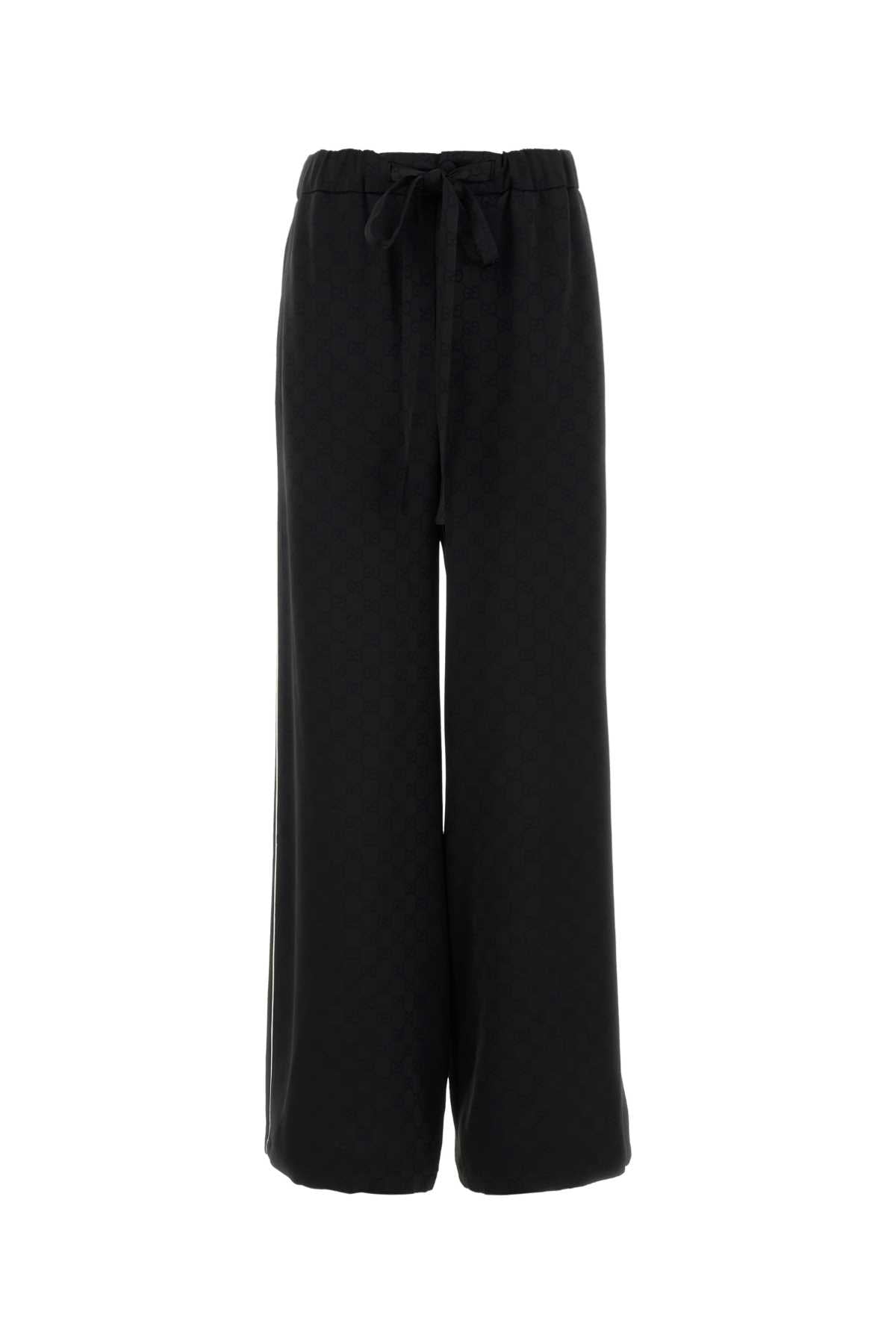 GUCCI PANT HAMMERED GG SATIN W/MOP For Women Exterior: 55% Viscose 45% Polyester