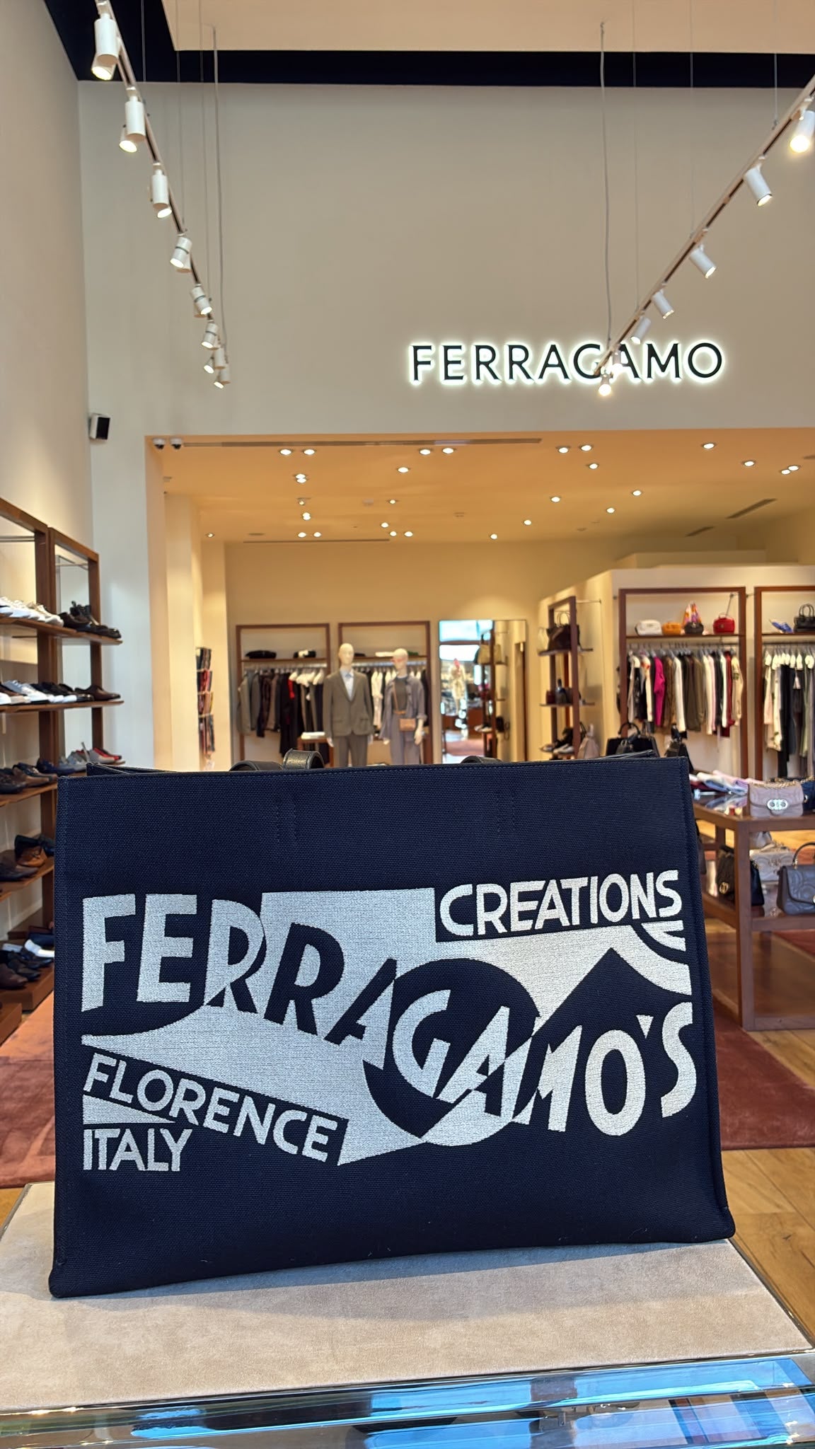 Ferragamo Creations Canvas Tote Bag
