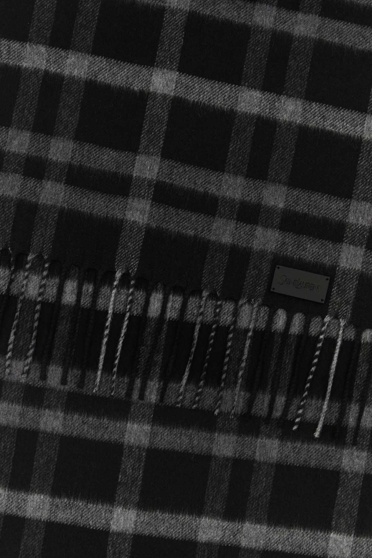 SAINT LAURENT ECHARPE GROS TARTAN For Men Exterior: 51% Silk 49% Cashmere