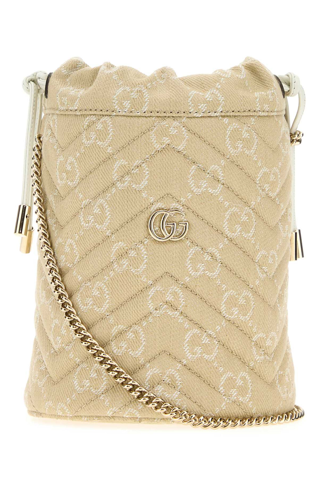 GUCCI W.MINI BAG SUMMER DENIM GG TRA For Women T 58% COTTON T 42% POLYESTERCALF SKIN