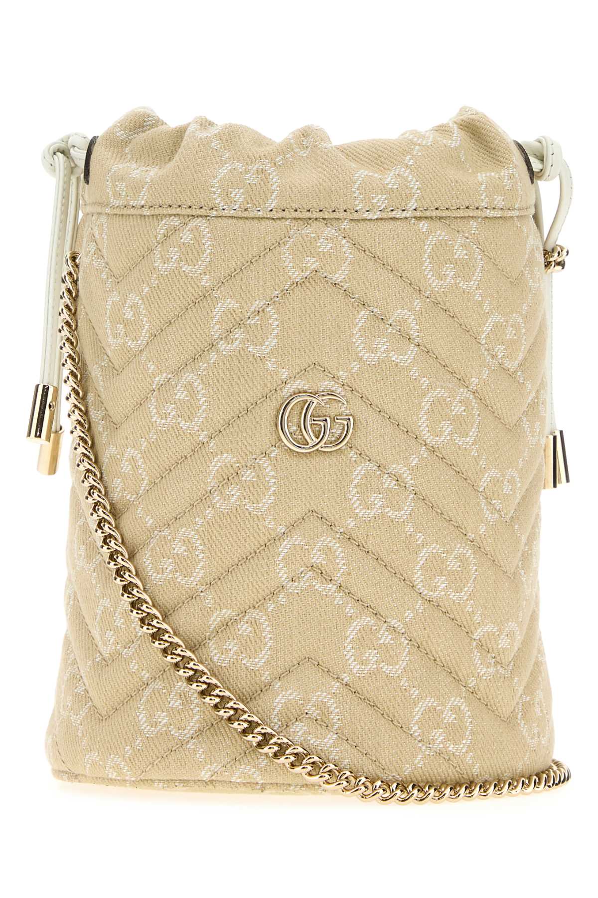 GUCCI W.MINI BAG SUMMER DENIM GG TRA For Women T 58% COTTON T 42% POLYESTERCALF SKIN