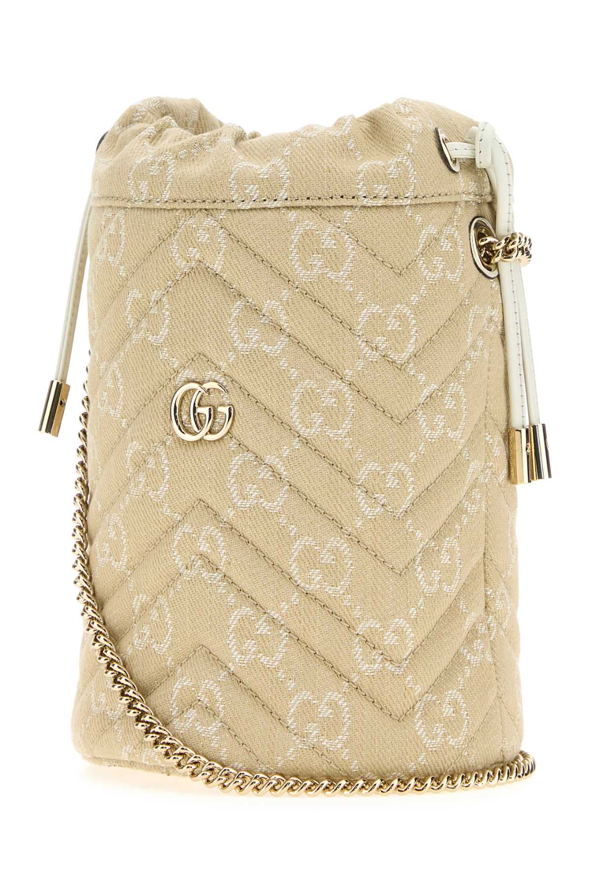 GUCCI W.MINI BAG SUMMER DENIM GG TRA For Women T 58% COTTON T 42% POLYESTERCALF SKIN